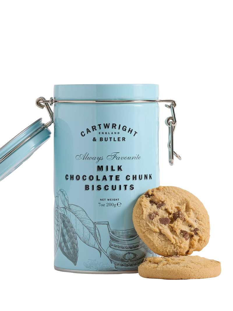 Cartwright & Butler milk chocolate chunk biscuits 200g tin - British product