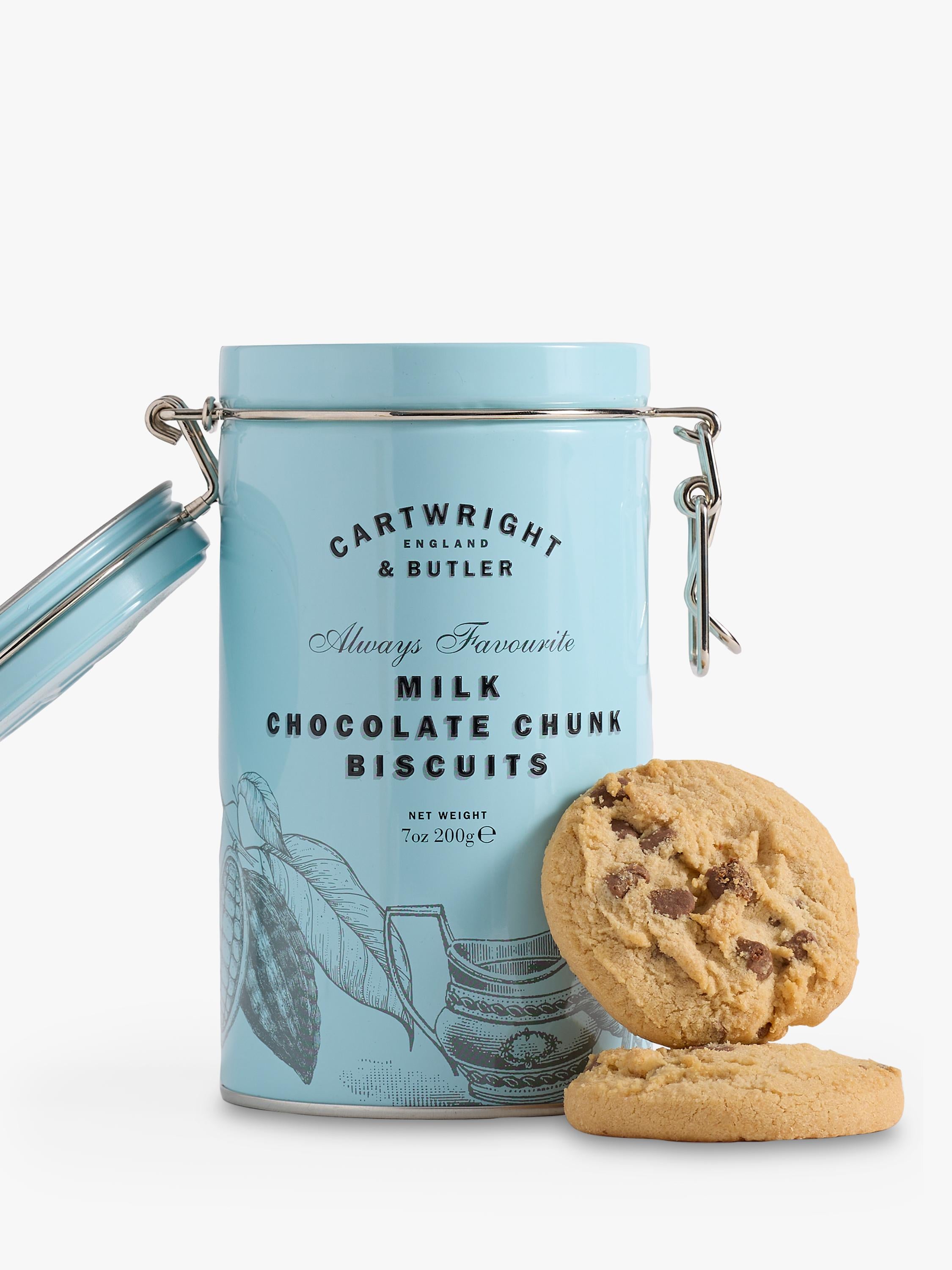 Cartwright & Butler milk chocolate chunk biscuits 200g tin - British product