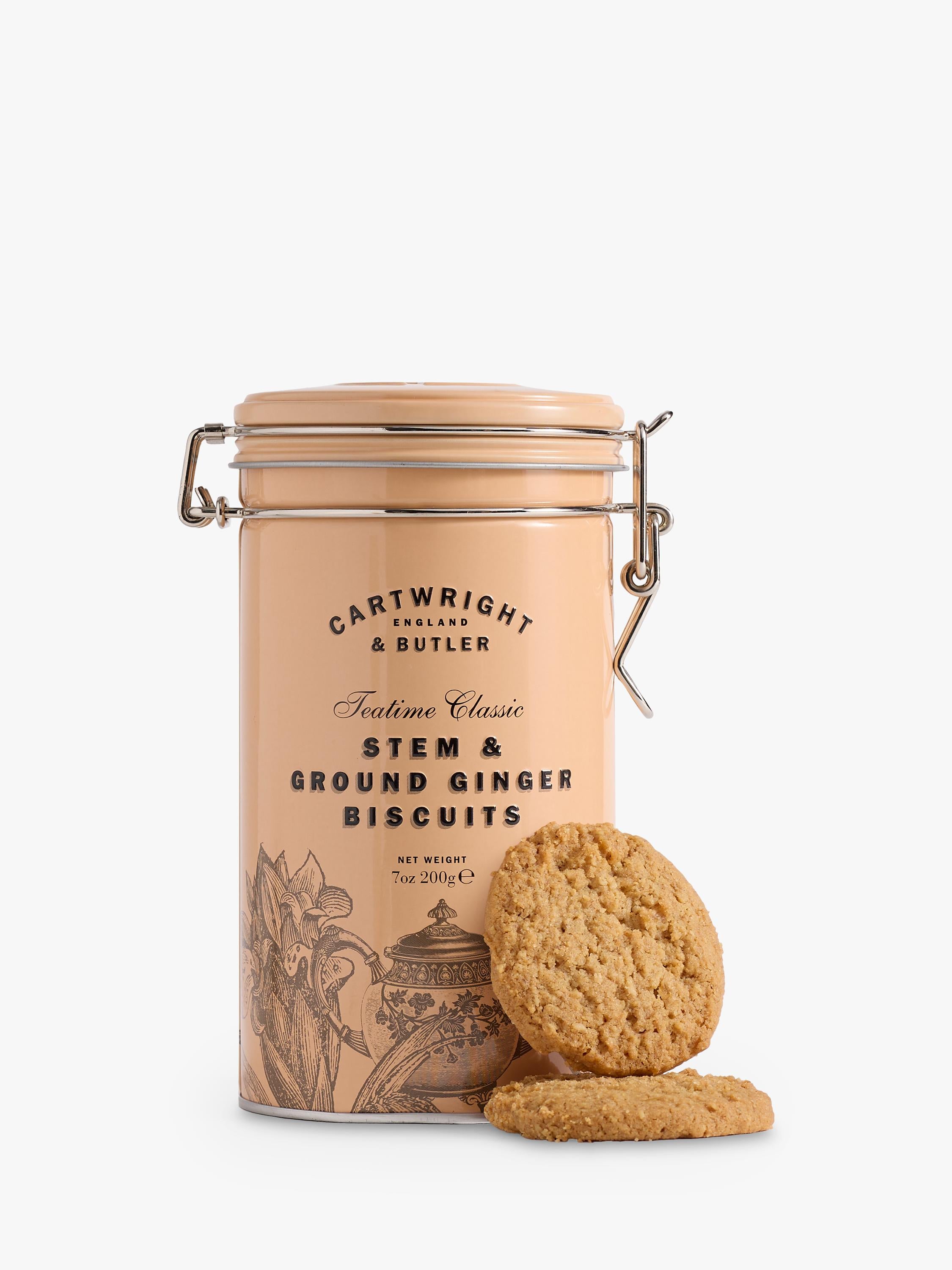 Cartwright & Butler stem and ground ginger biscuits in tin, 200g - British product