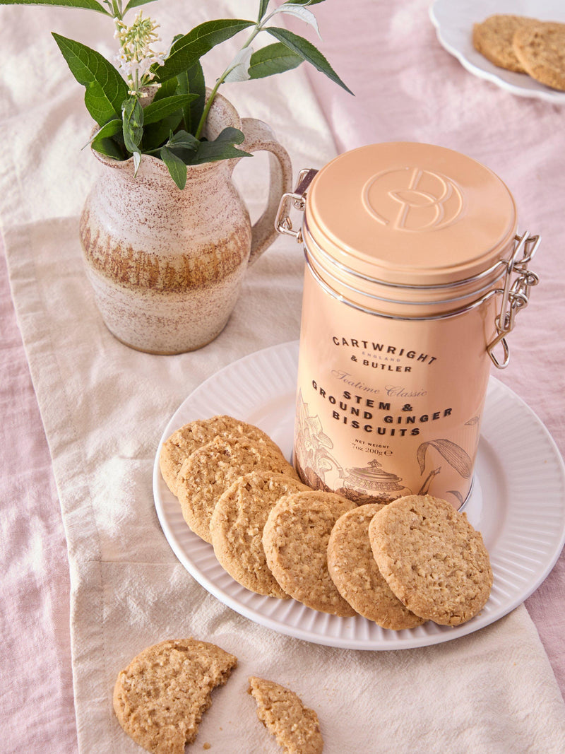 Cartwright & Butler stem and ground ginger biscuits in tin, 200g - British product