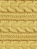 John Lewis Kids' Cable Knit Sherpa Fleece Throw, 150 x 100cm - Ochre