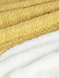 John Lewis Kids' Cable Knit Sherpa Fleece Throw, 150 x 100cm