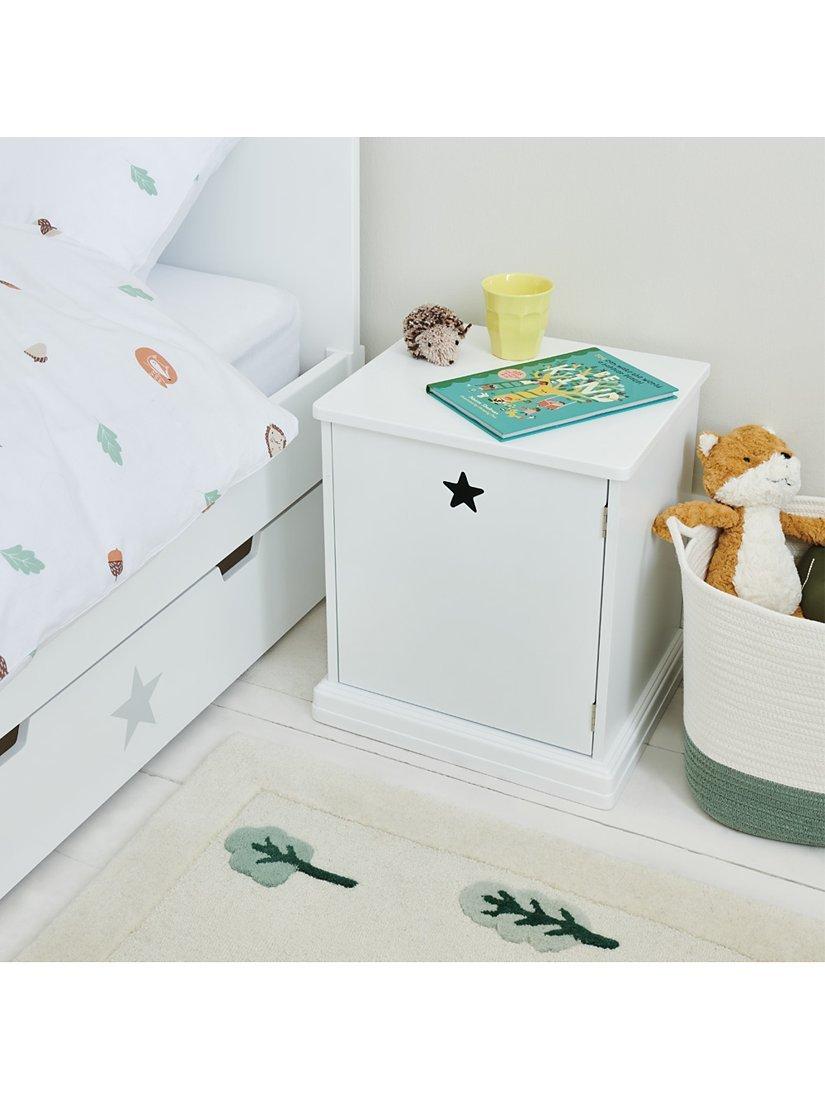 Great Little Trading Co star bright bedside table white, imported from UK