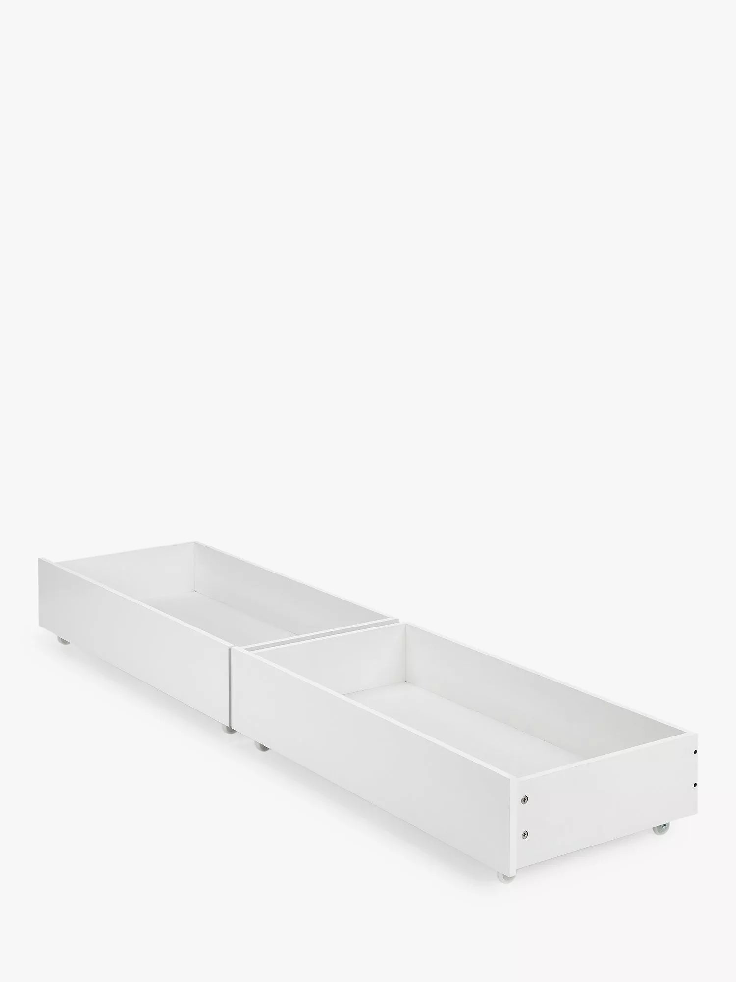 Julian Bowen Emma Underbed Storage Drawers, Set of 2, White High Gloss