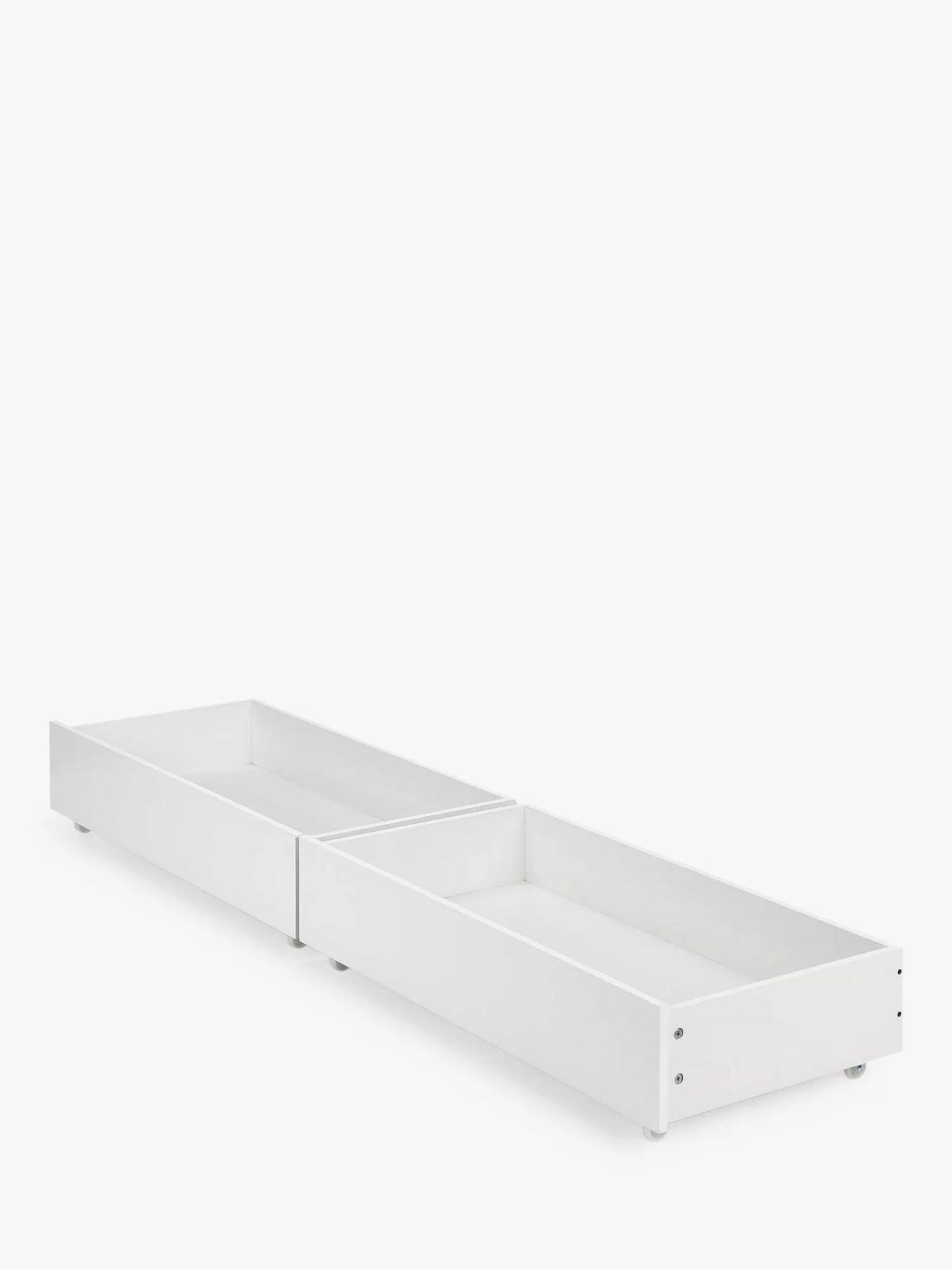 Julian Bowen Emma Underbed Storage Drawers, Set of 2, White High Gloss