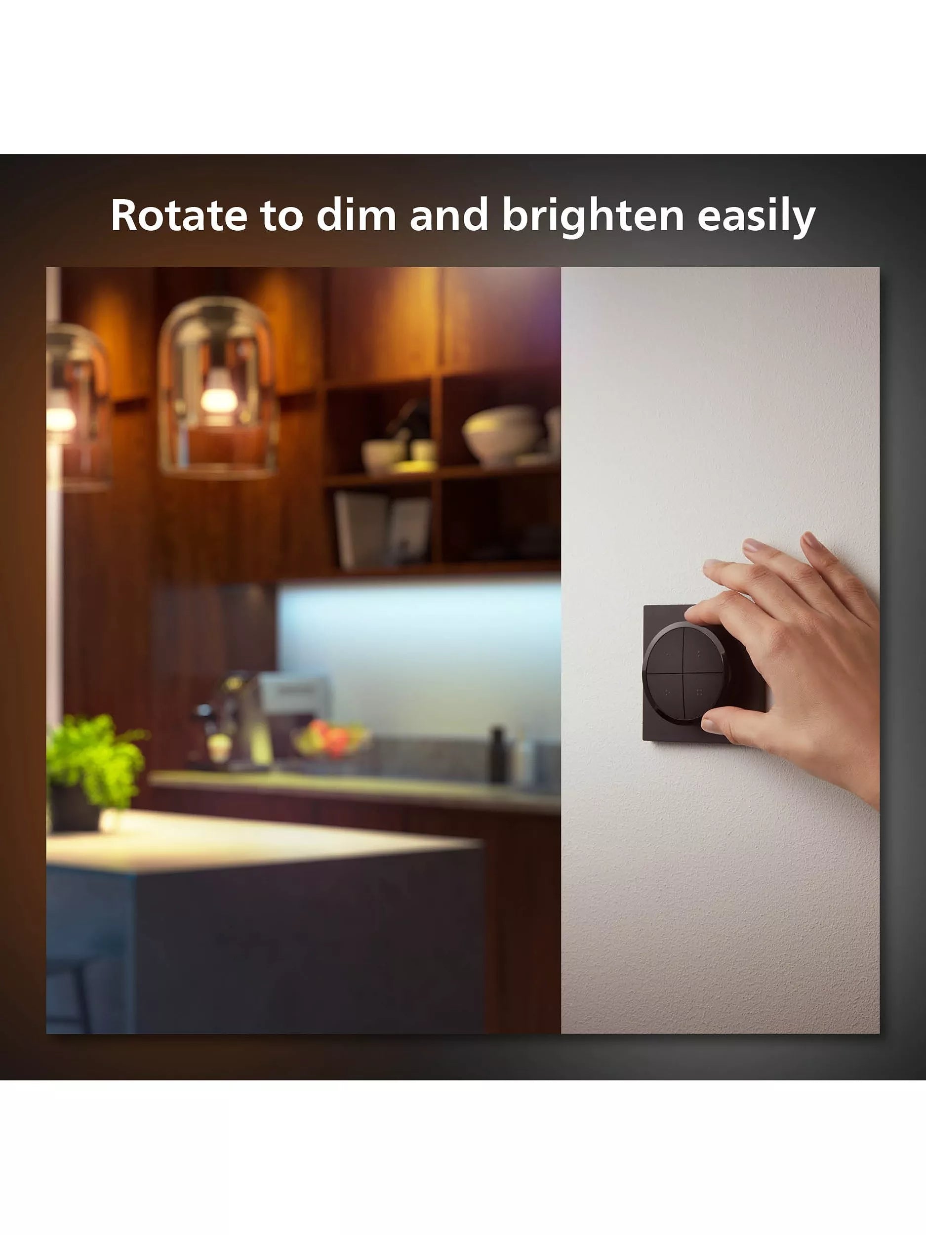 Philips Hue Tap Dial smart dimmer switch black (British brand)