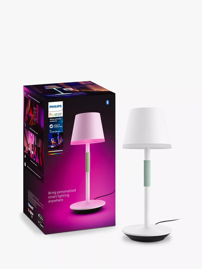 John Lewis Philips Hue Go Smart Rechargeable Table Lamp White- Buy online at McGrocer