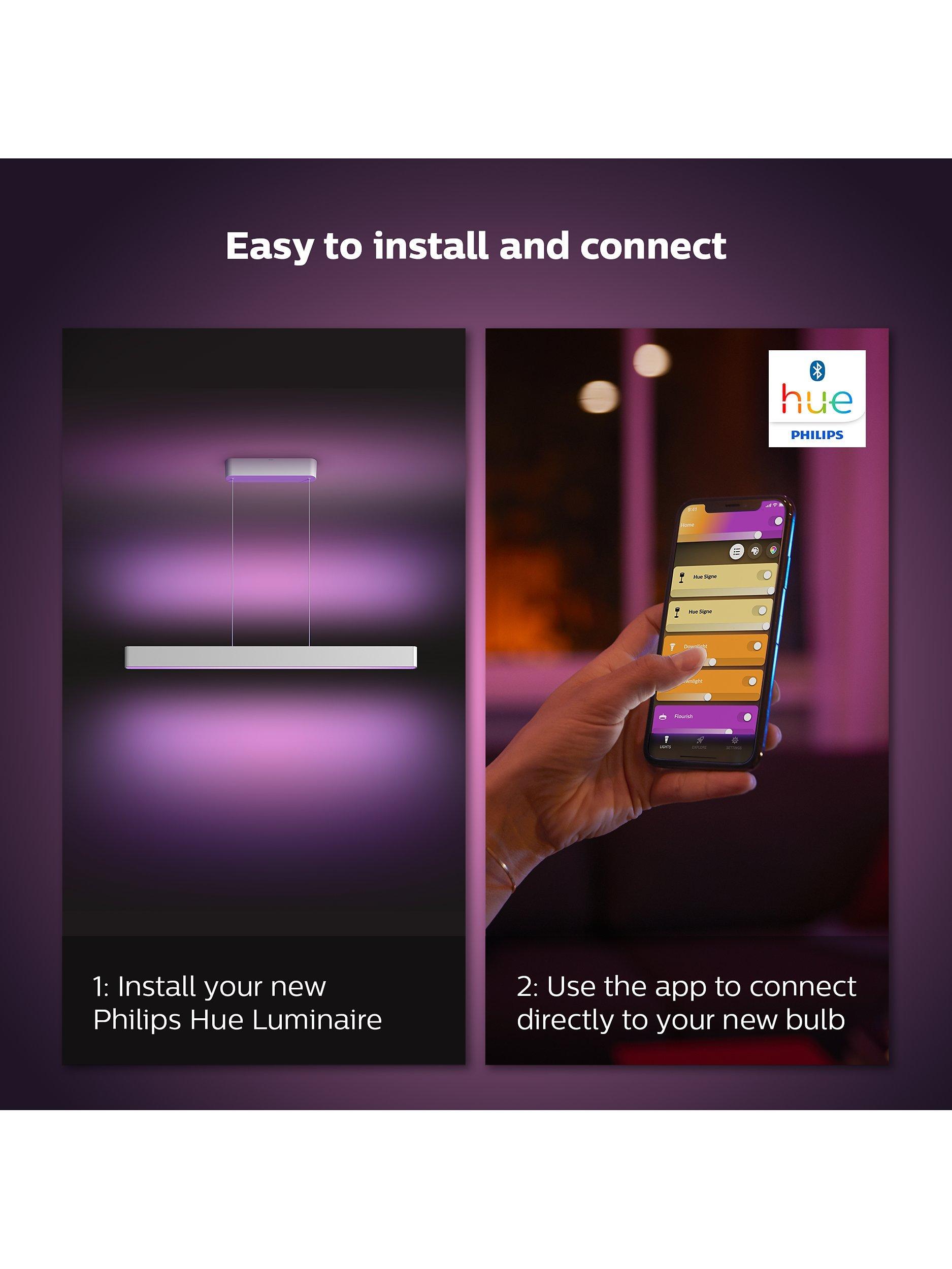 Philips Hue Ensis smart LED pendant light white (British brand)