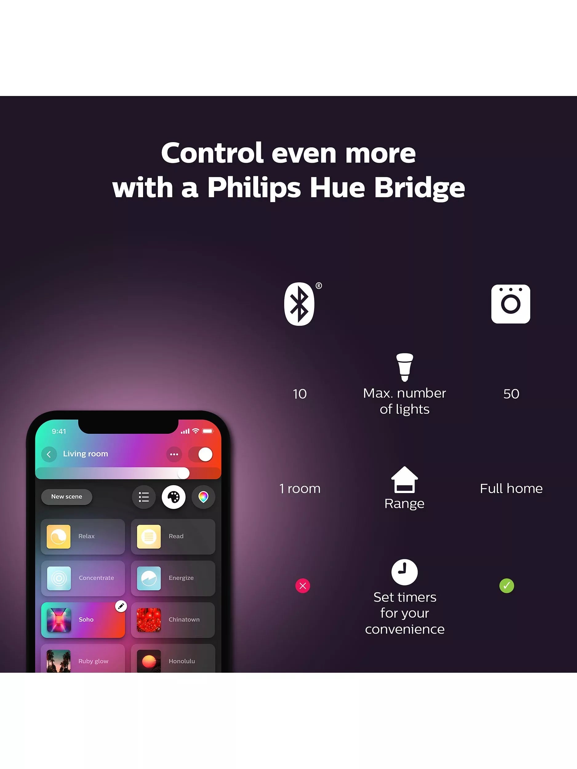 Philips Hue Ensis smart LED pendant light white (British brand)