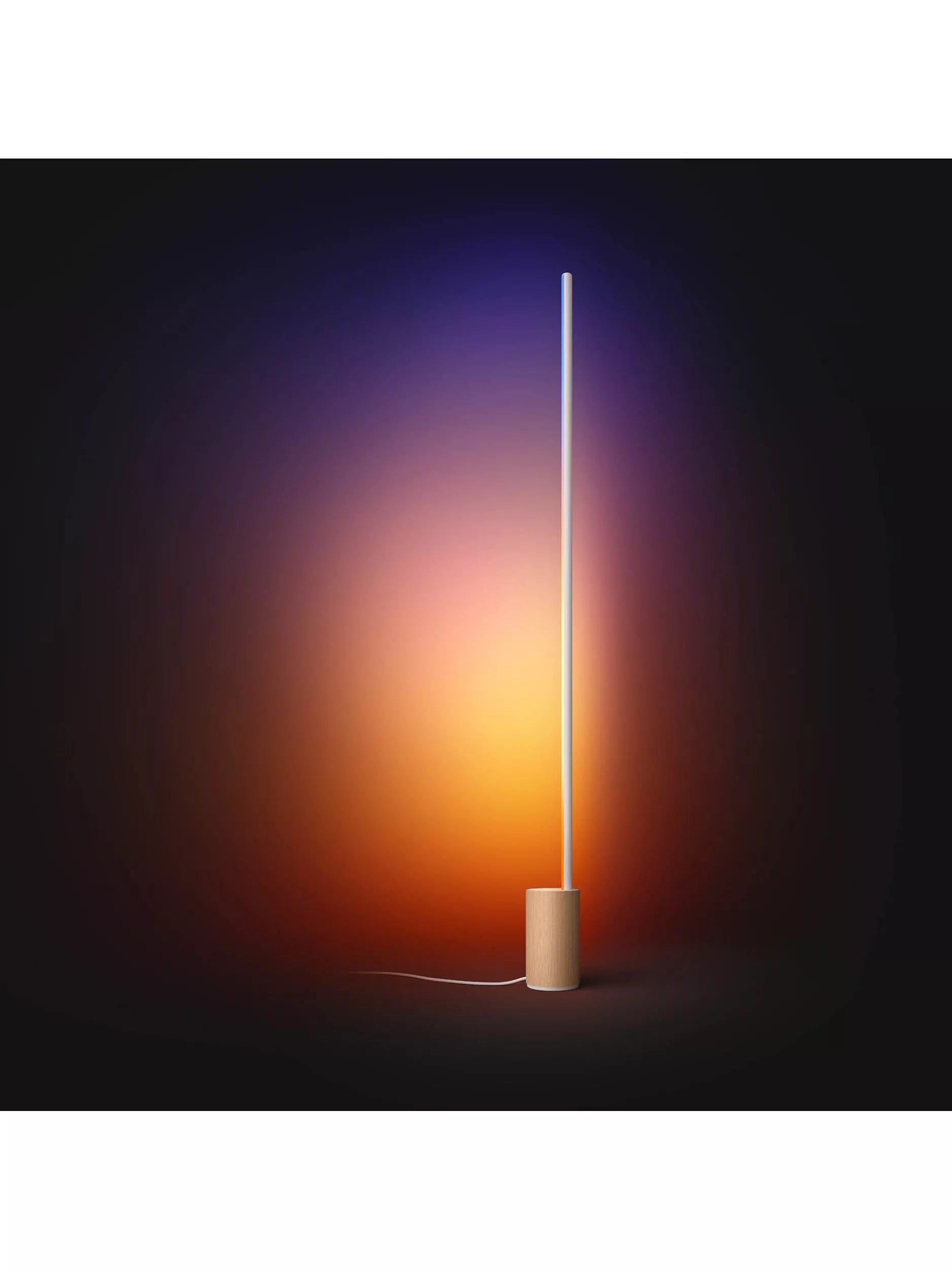 Philips Hue Signe Gradient Floor Lamp Oak, imported from the UK