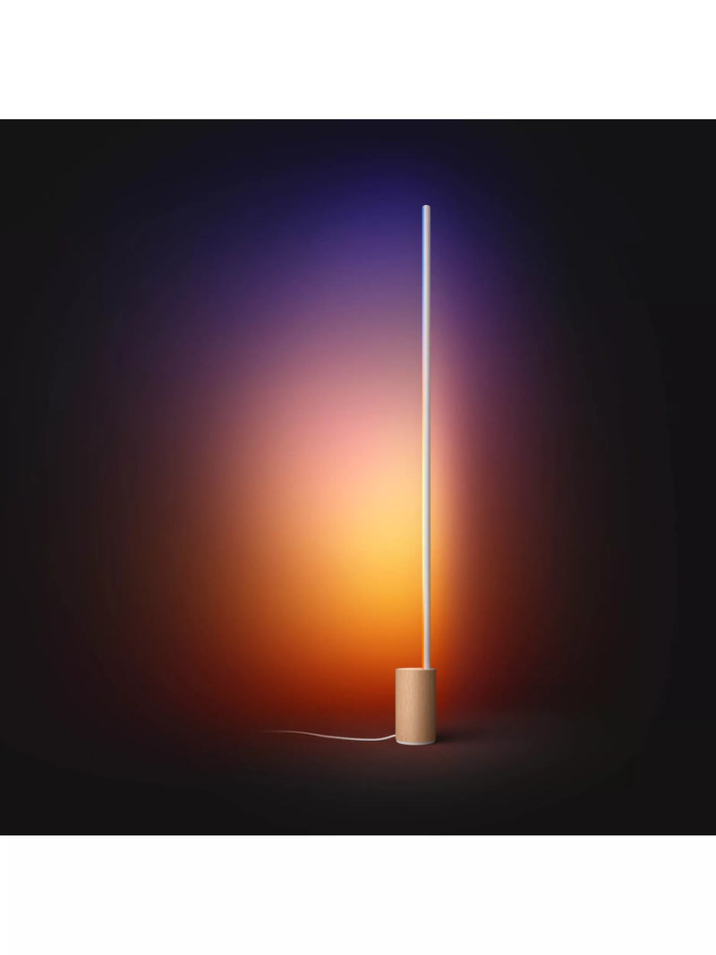 Philips Hue Signe Gradient Floor Lamp Oak, imported from the UK