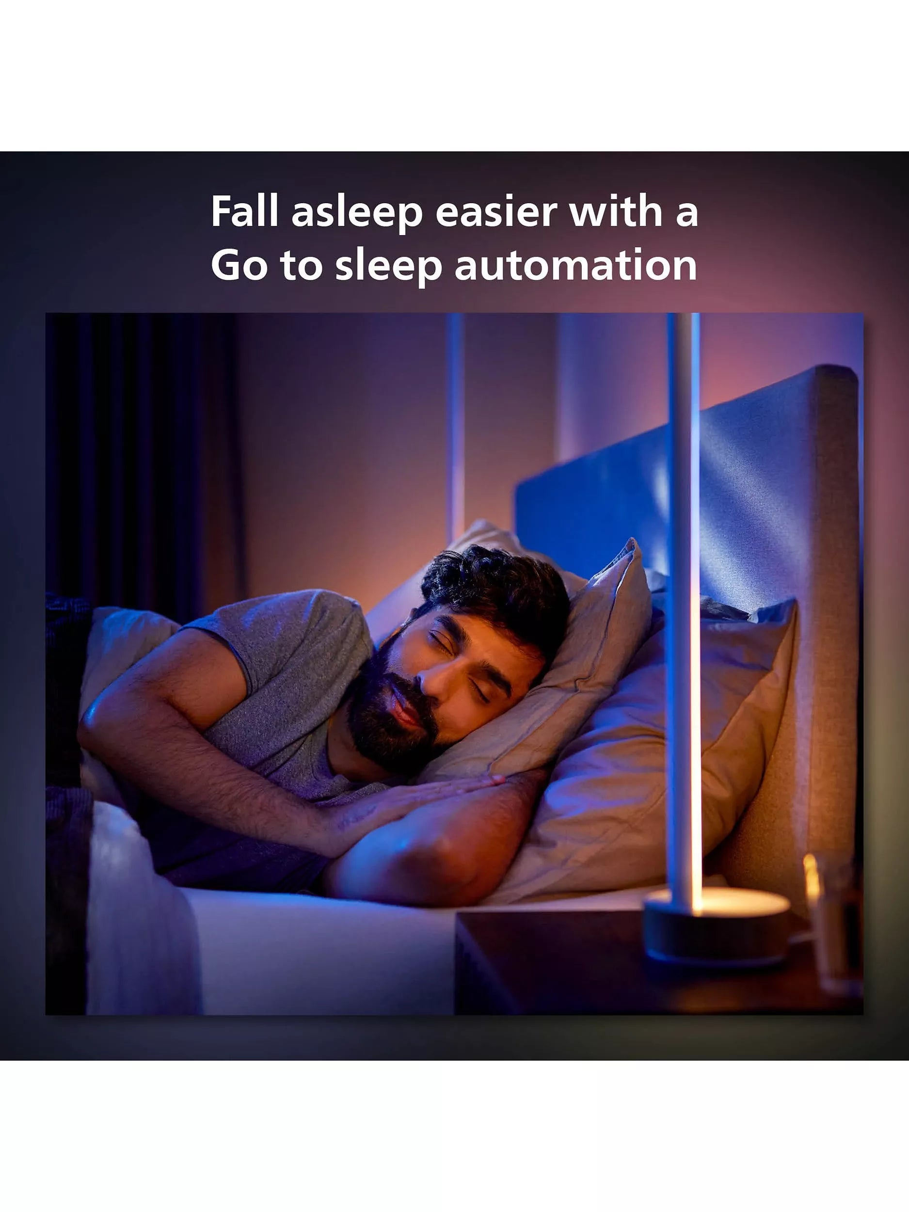 Philips Hue Signe Gradient Floor Lamp Oak, imported from the UK