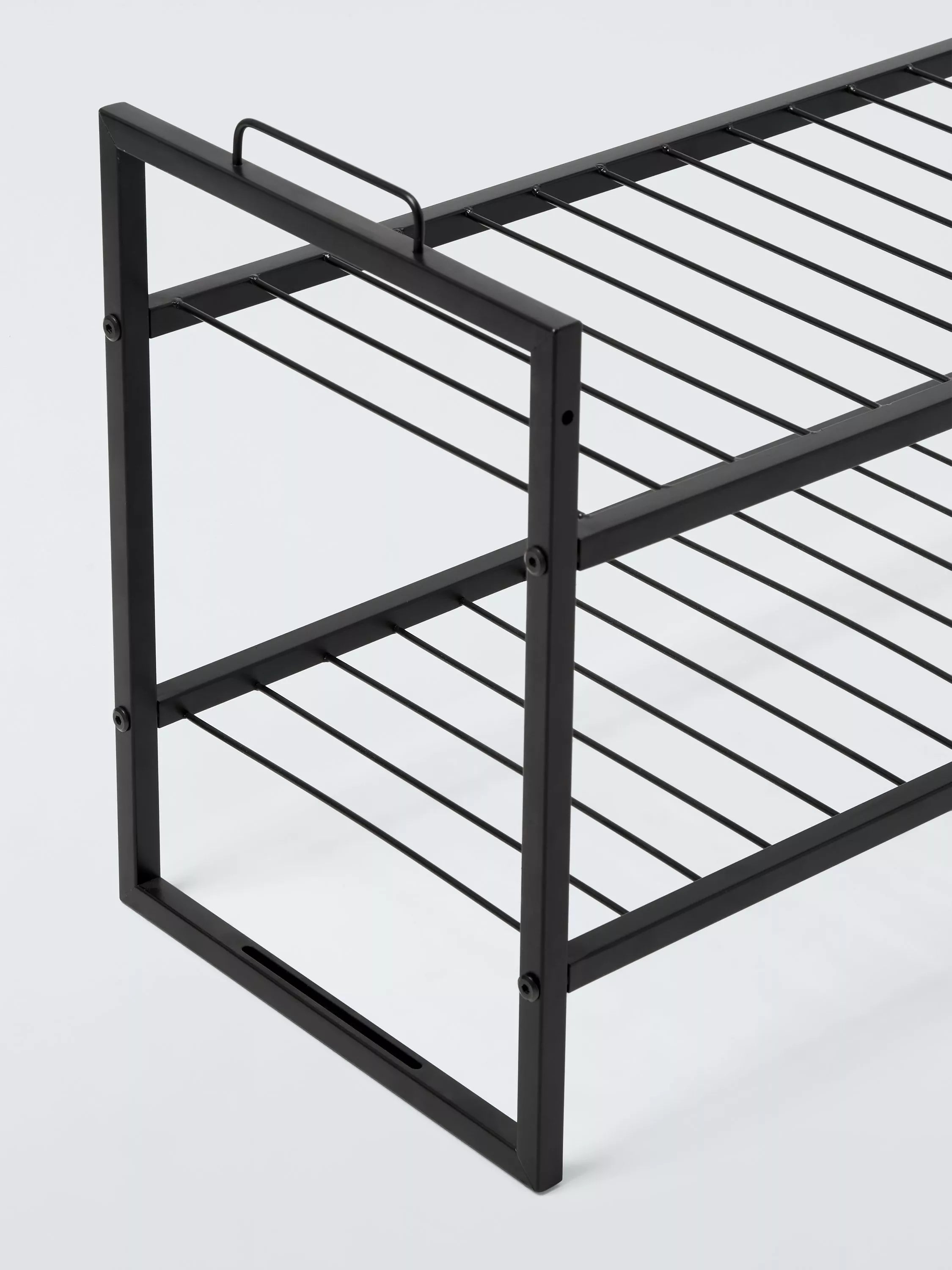John Lewis stackable metal shoe rack 2-tier, imported from the UK