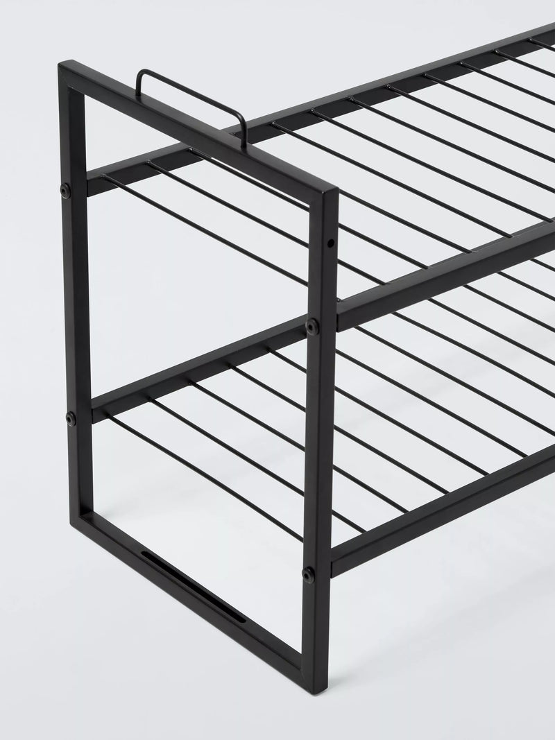 John Lewis stackable metal shoe rack 2-tier, imported from the UK