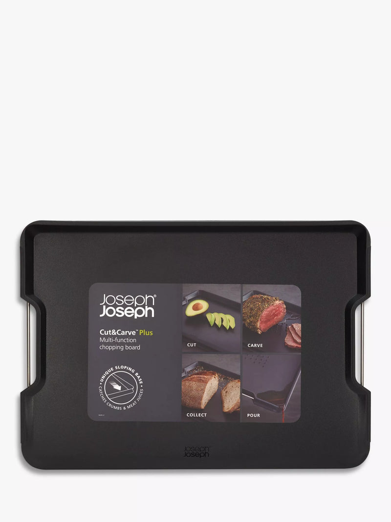 Joseph Joseph black chopping board Cut & Carve Large (British brand)