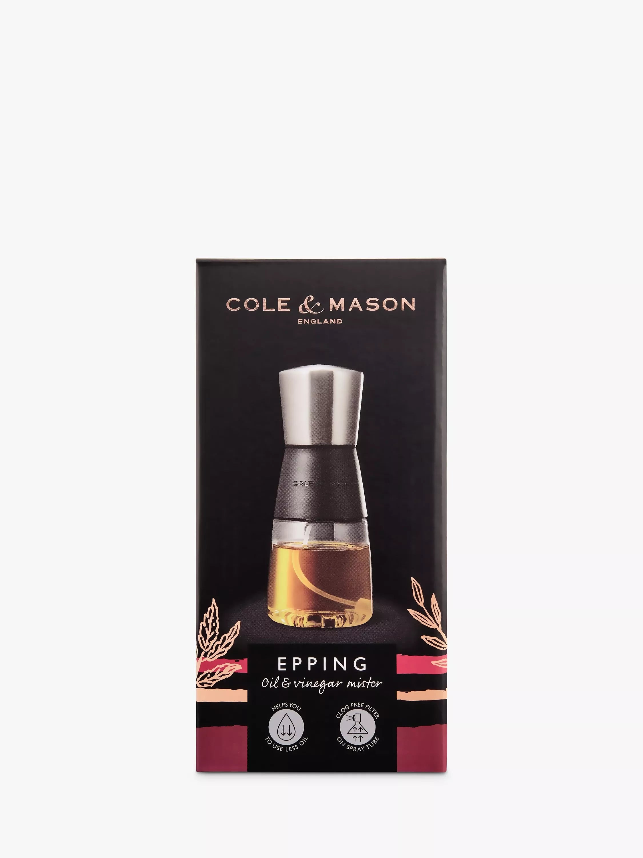 Cole & Mason silver and clear oil and vinegar mister - British product