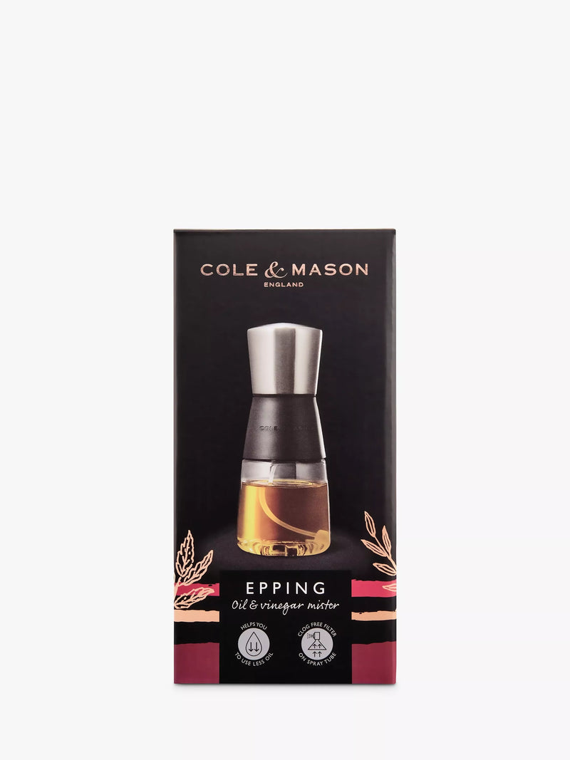 Cole & Mason silver and clear oil and vinegar mister - British product