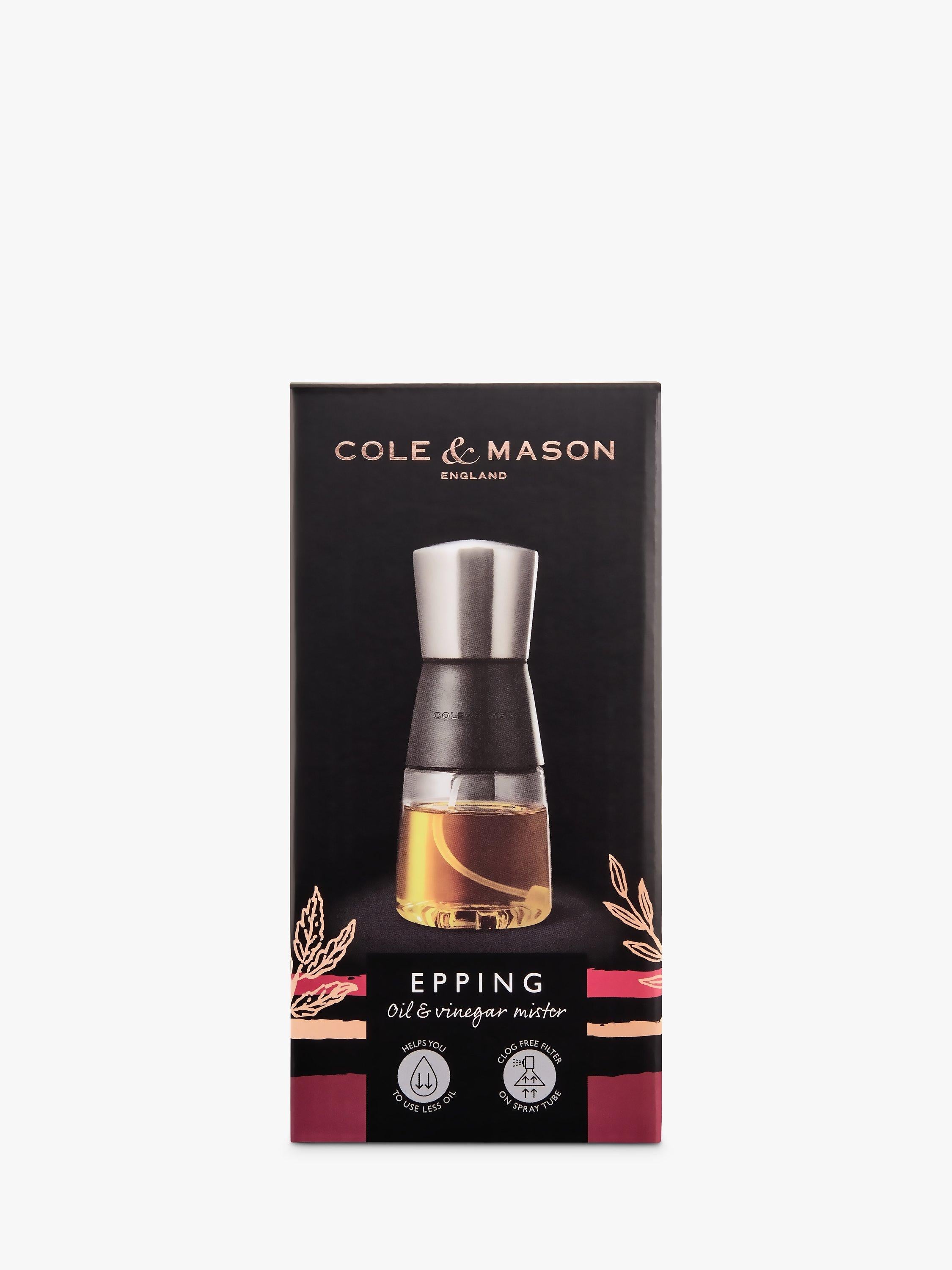 Cole & Mason silver and clear oil and vinegar mister - British product