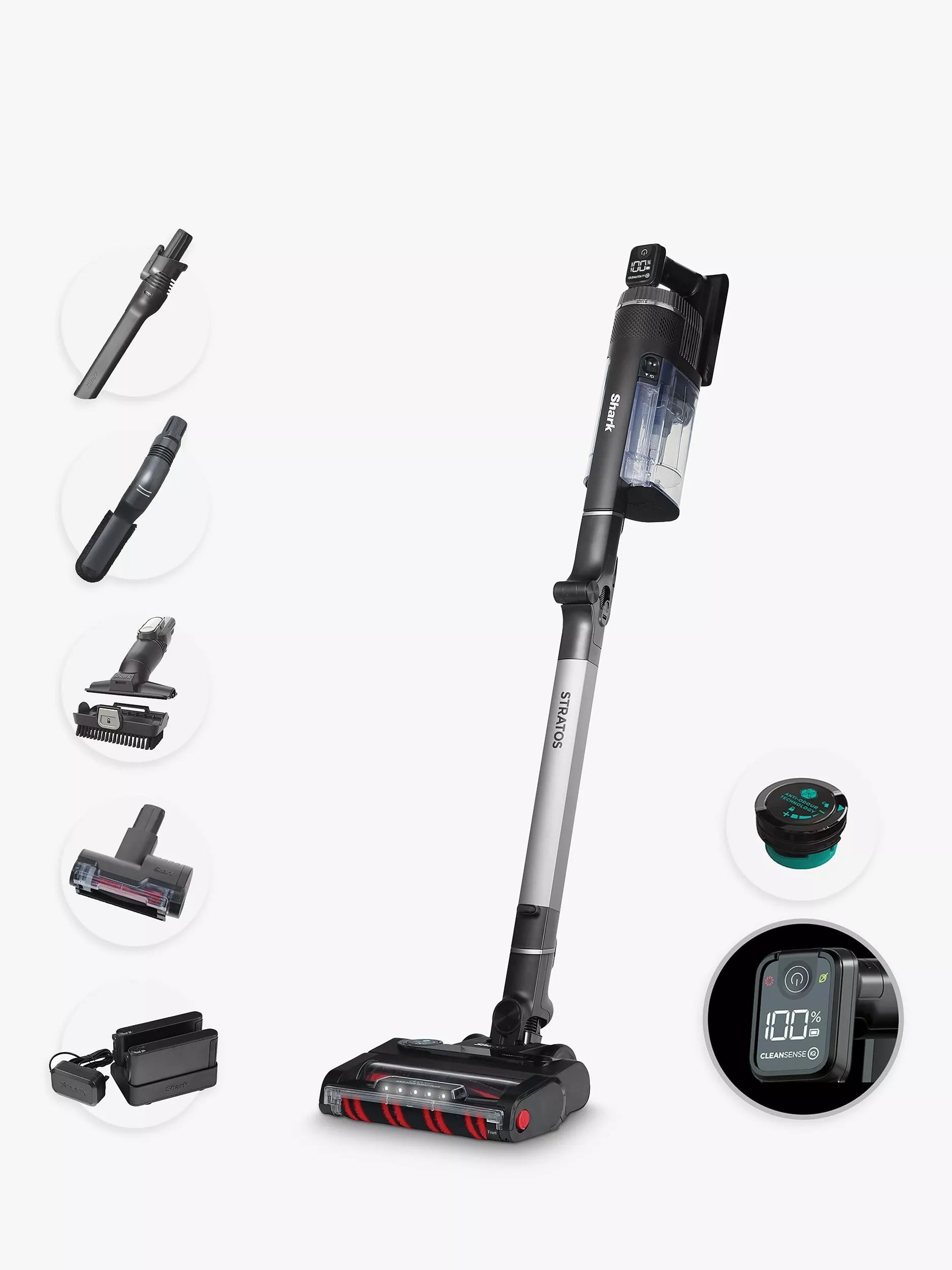 Shark cordless pet vacuum with anti hair wrap technology, mid grey (British brand)