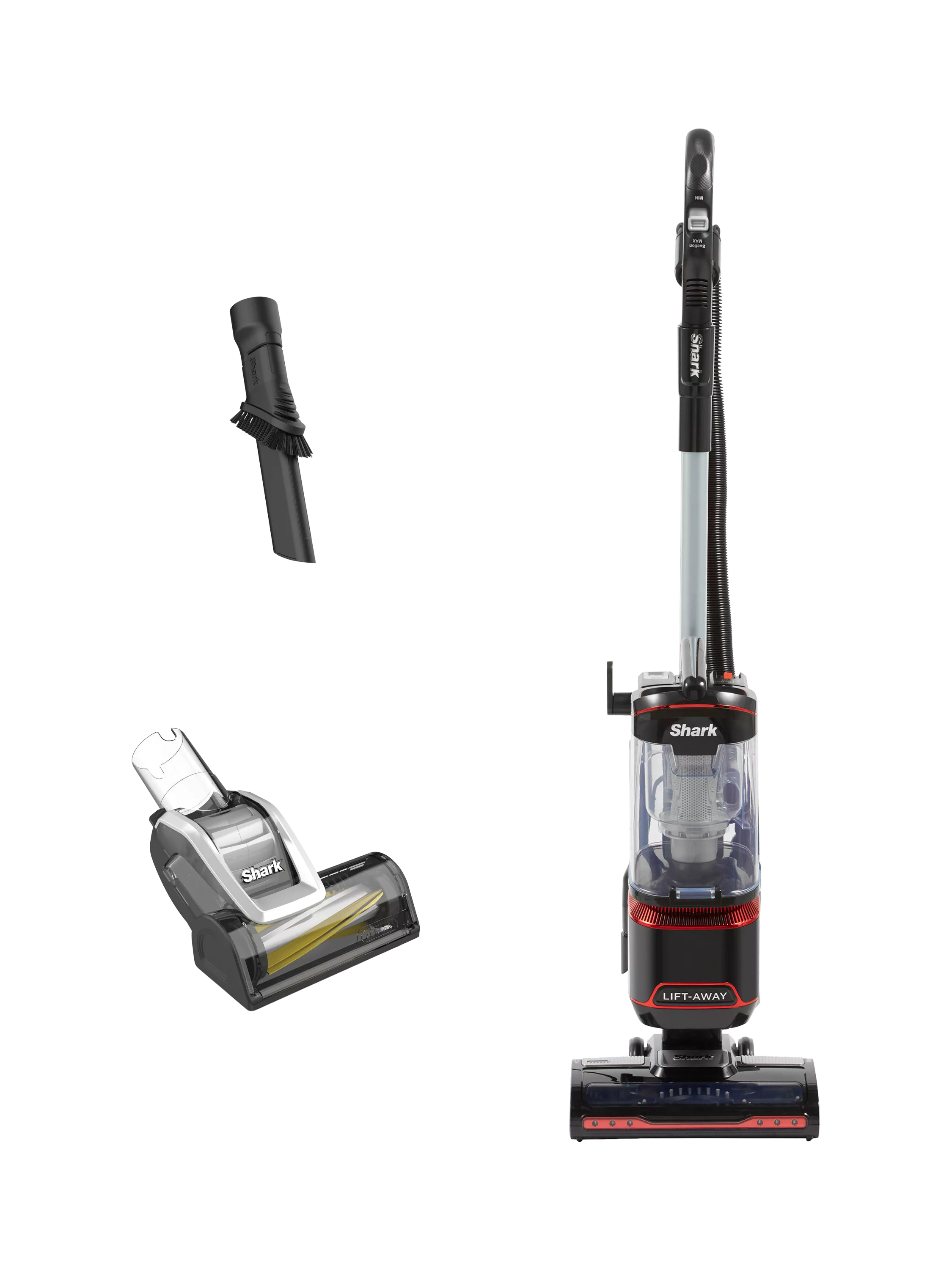 Shark upright vacuum cleaner with TruePet and Lift-Away technology, red (British brand)