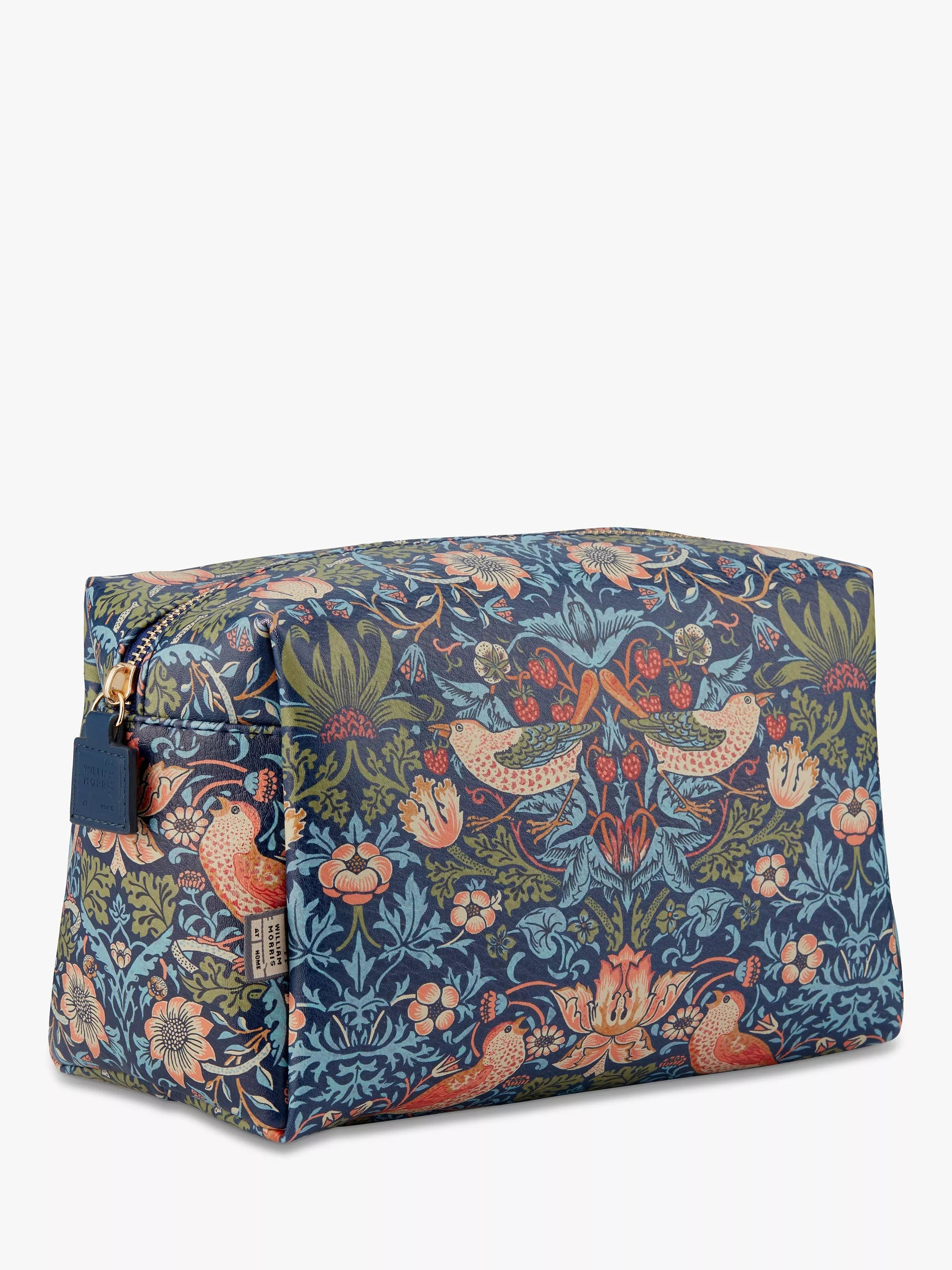 William Morris at Home Strawberry Thief large wash bag (British brand)