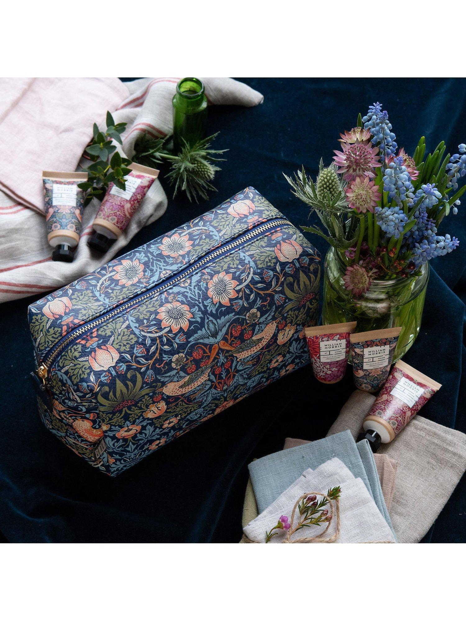 William Morris at Home Strawberry Thief large wash bag (British brand)