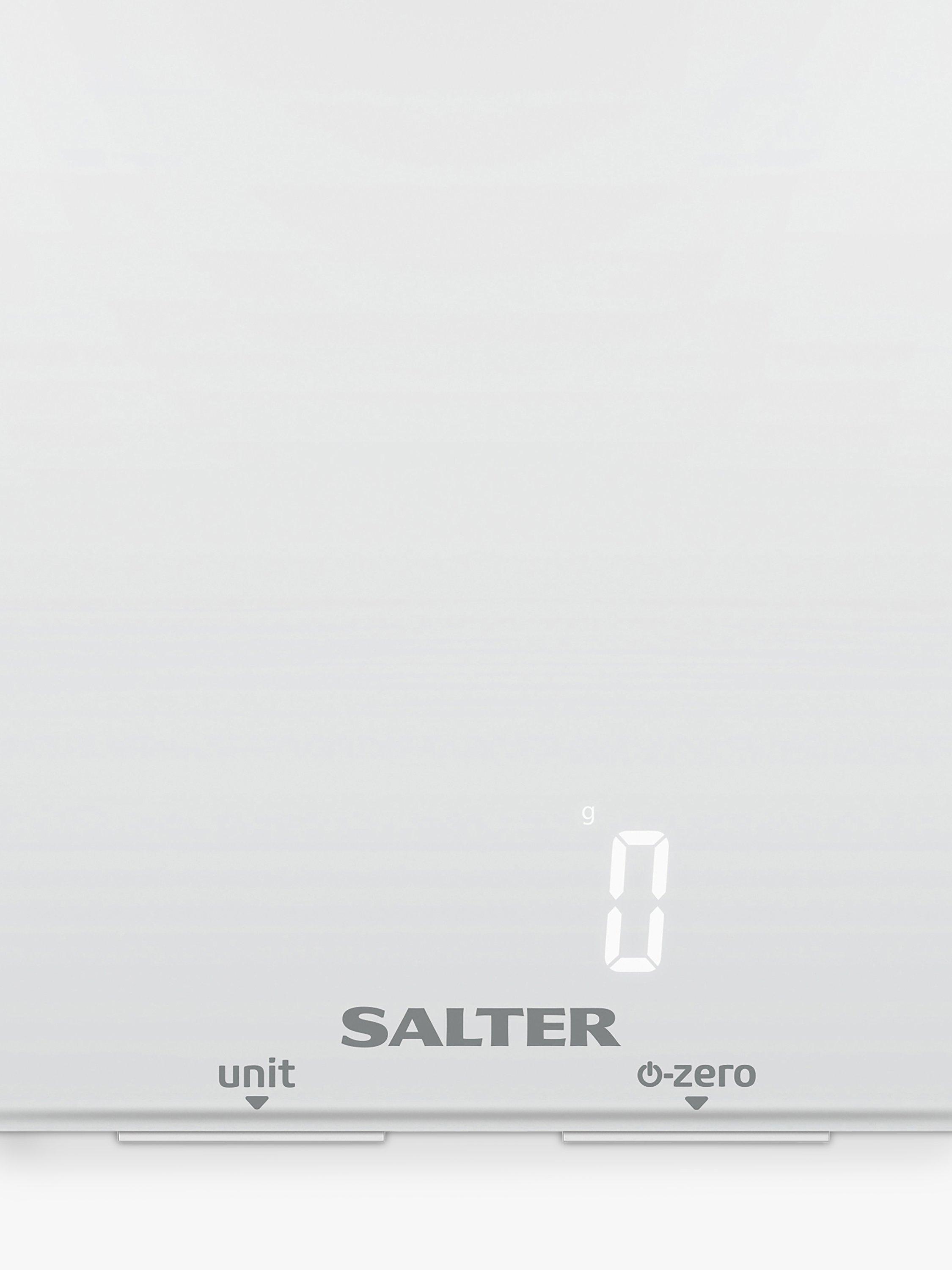 Salter Ghost digital kitchen scale white 5kg, imported from the UK