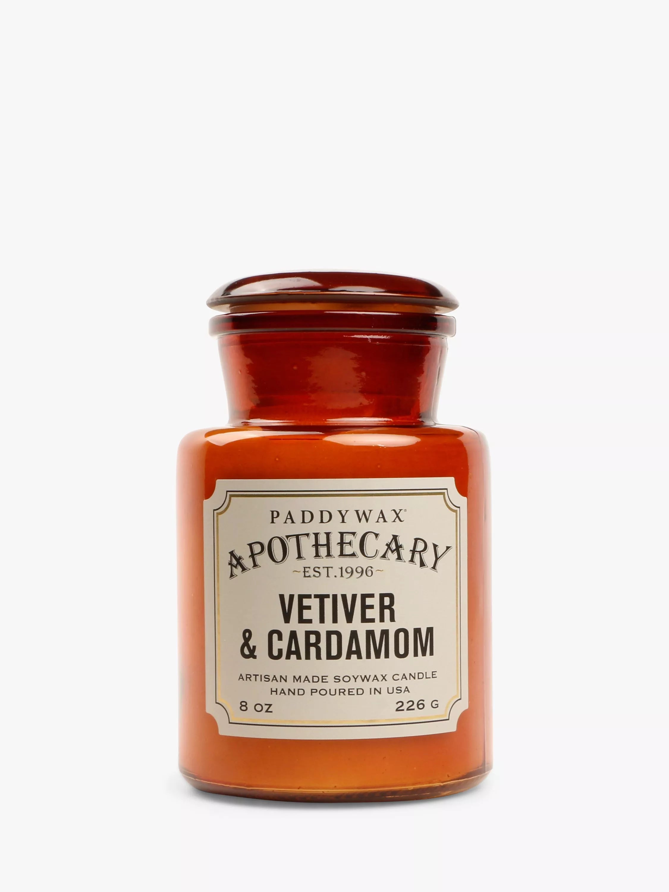 Paddywax Vetivert and Cardamon scented candle 226g - British product