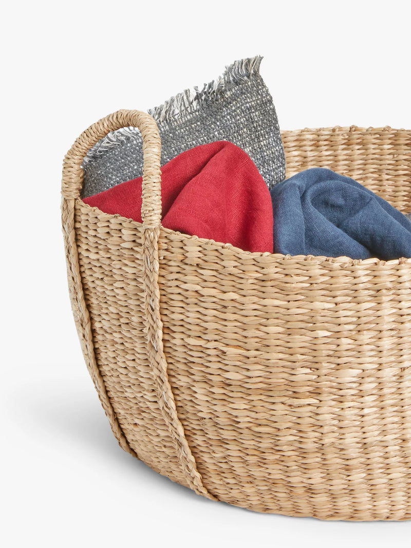 John Lewis slouchy seagrass low storage basket medium, UK version
