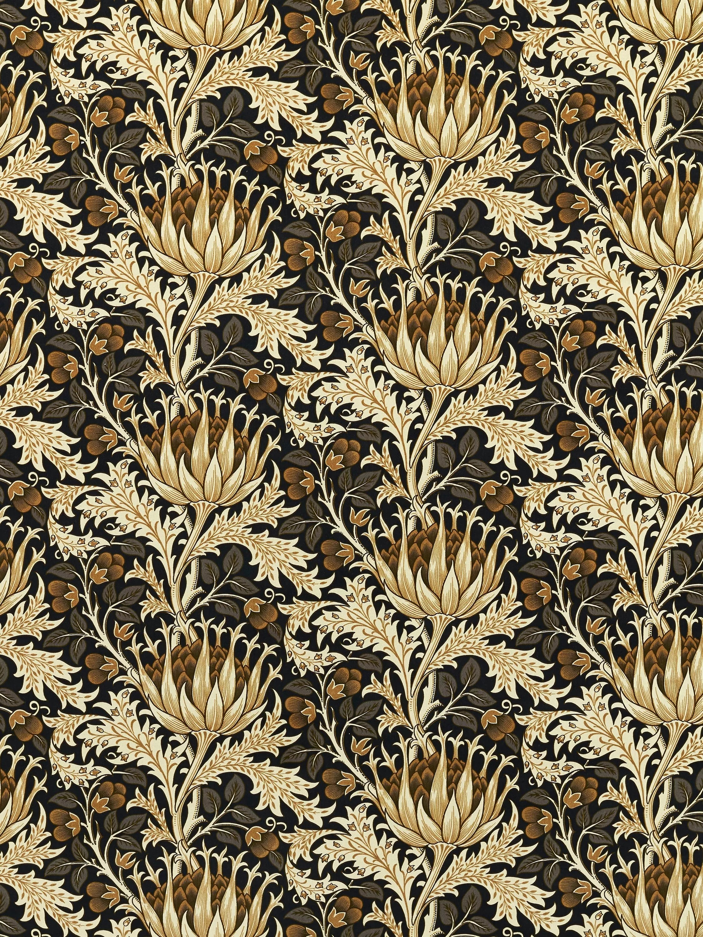 Morris & Co. Artichoke velvet furnishing fabric, UK version