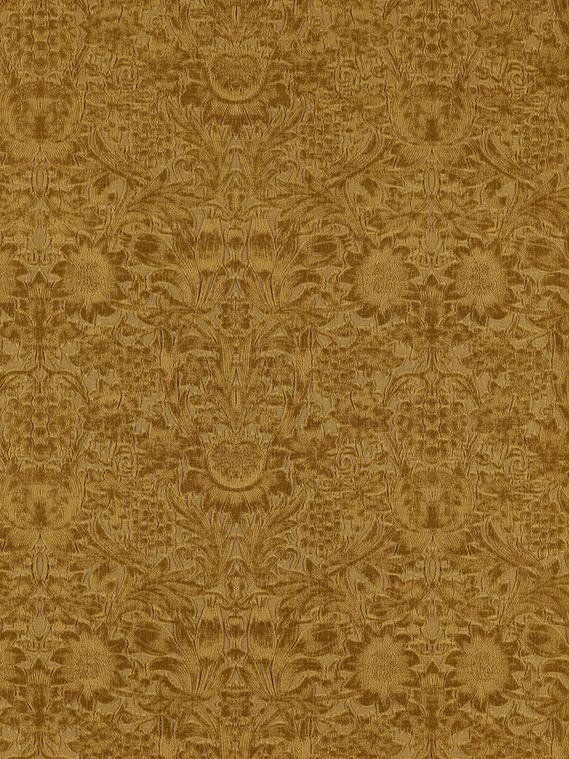 Morris & Co. Sunflower Caffoy velvet furnishing fabric, UK version