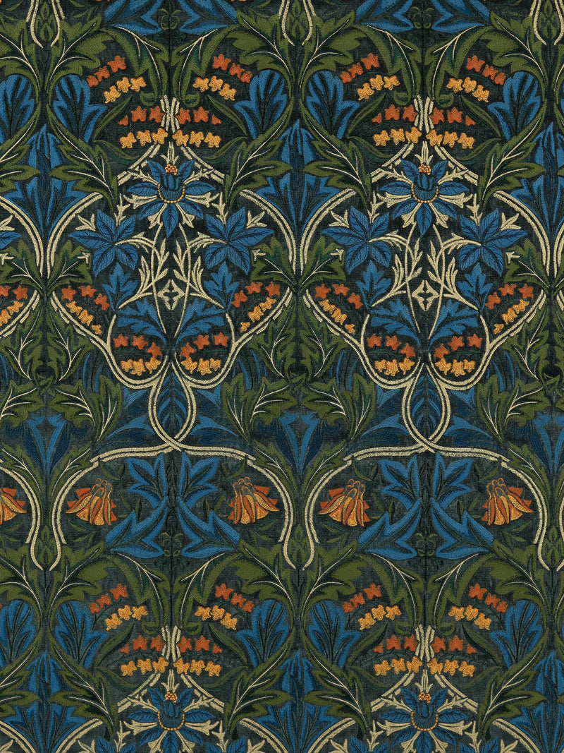 Morris & Co. Bluebell Embroidered Furnishing Fabric 132.5cm