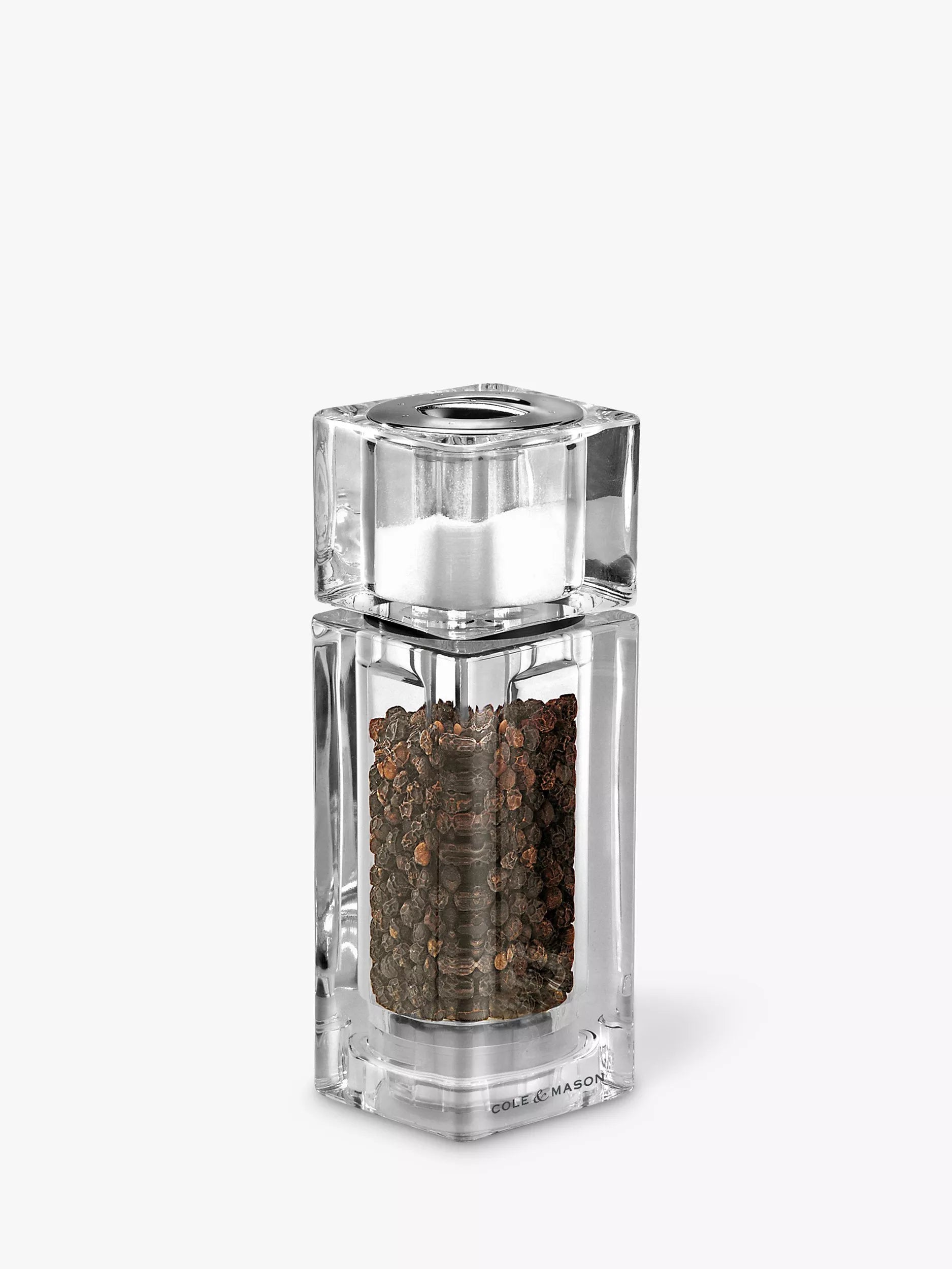 Cole & Mason 2-in-1 salt and pepper mill clear, UK version