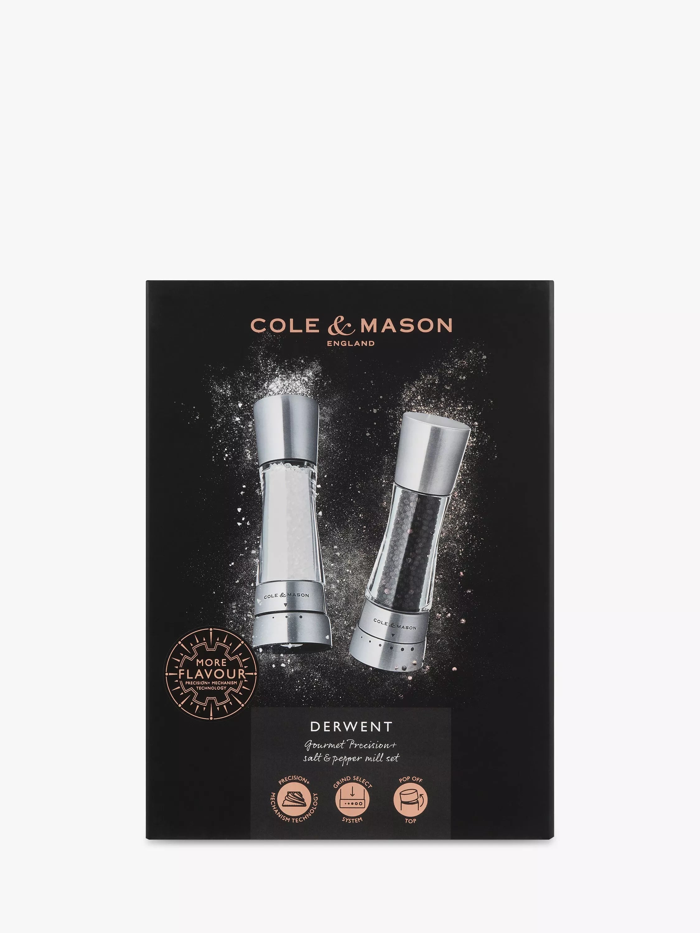 Cole & Mason Derwent salt and pepper mill set - British product