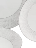 Wedgwood Gio Platinum dinnerware set 12 piece, imported from the UK