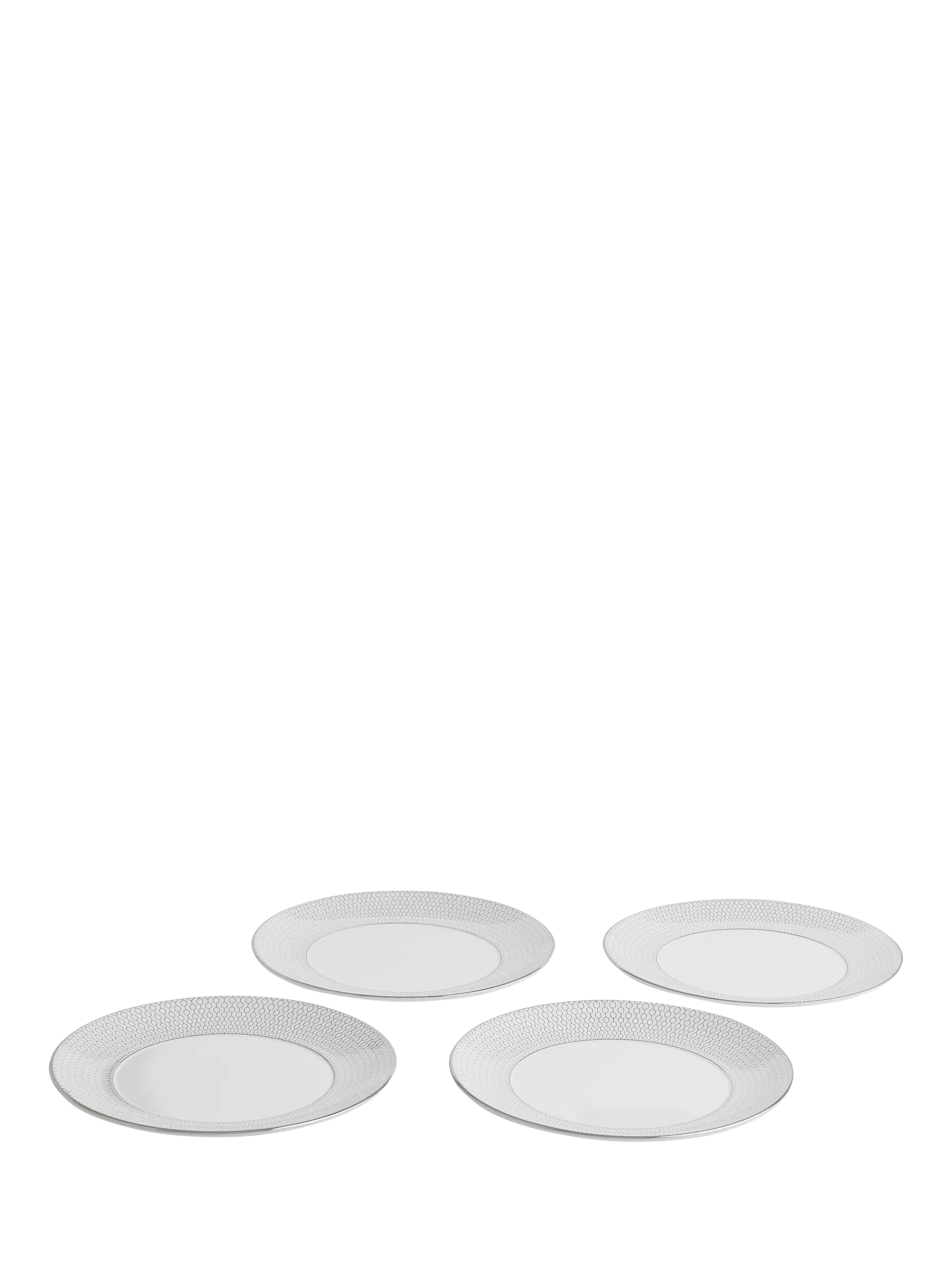 Wedgwood Gio Platinum dinnerware set 12 piece, imported from the UK
