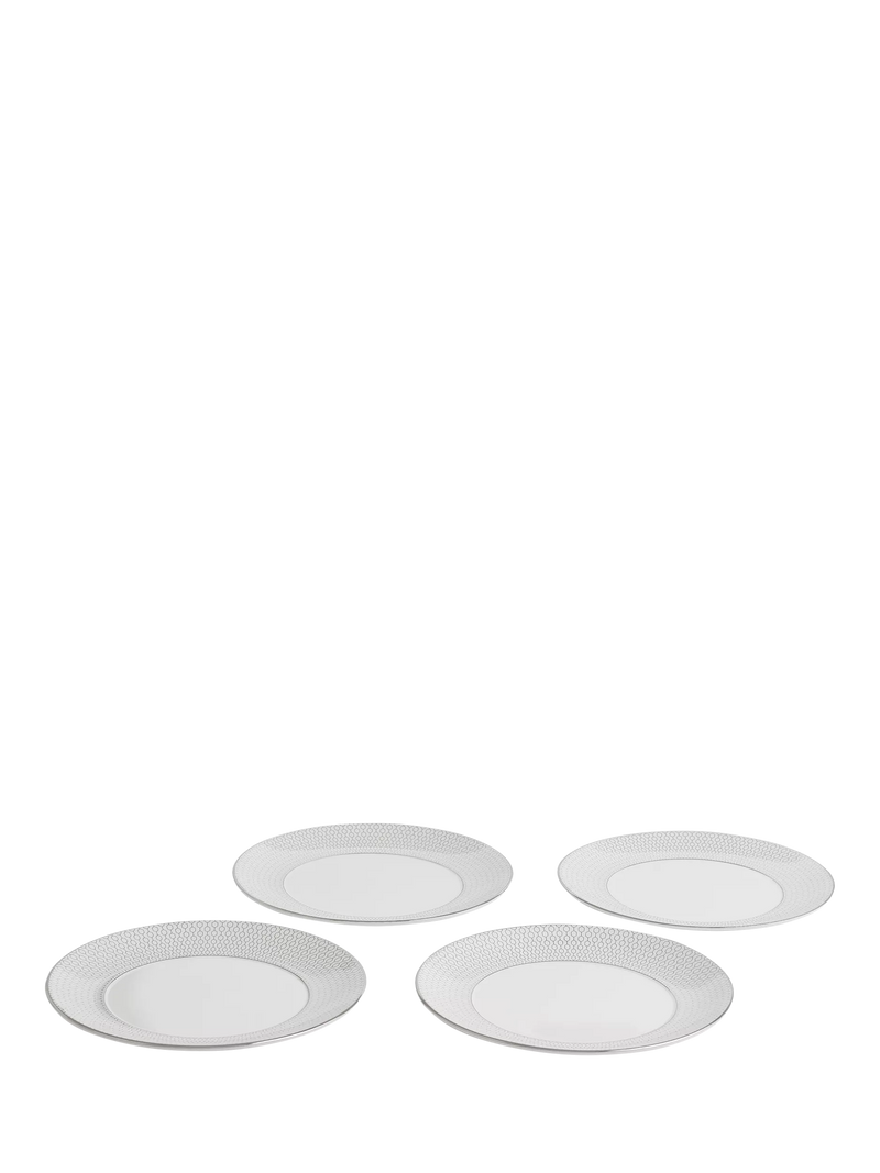 Wedgwood Gio Platinum dinnerware set 12 piece, imported from the UK