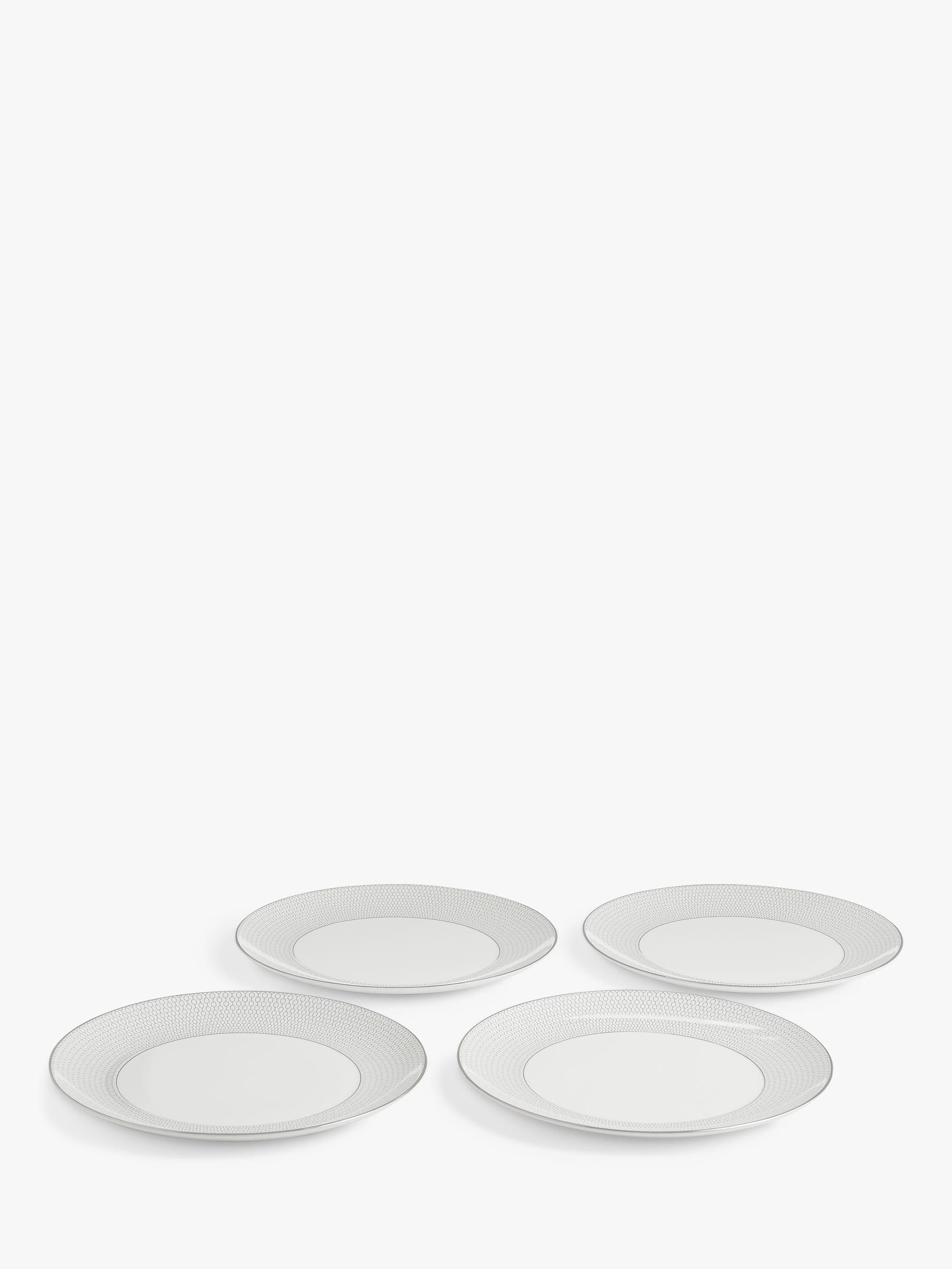 Wedgwood Gio Platinum dinnerware set 12 piece, imported from the UK