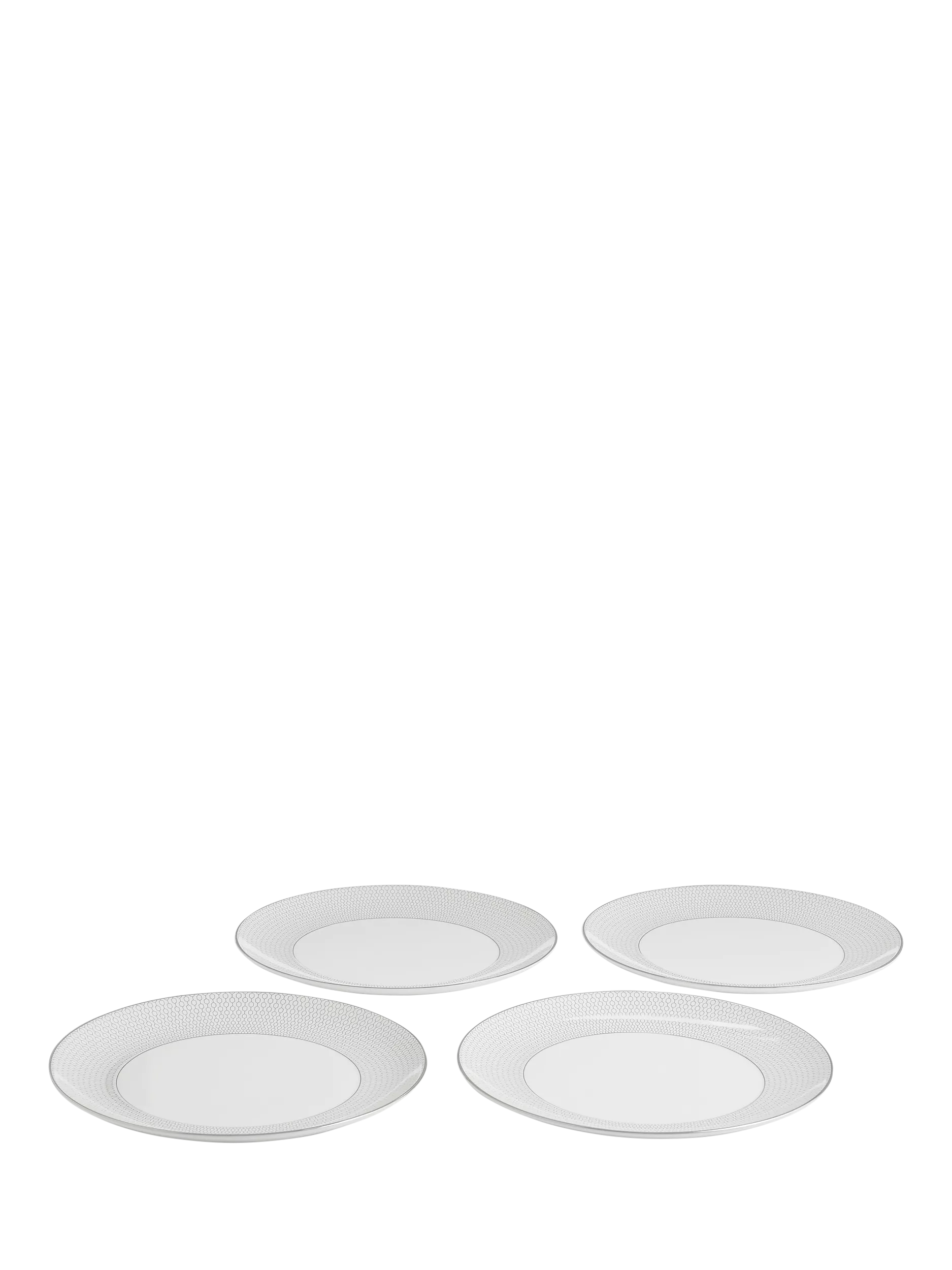 Wedgwood Gio Platinum dinnerware set 12 piece, imported from the UK