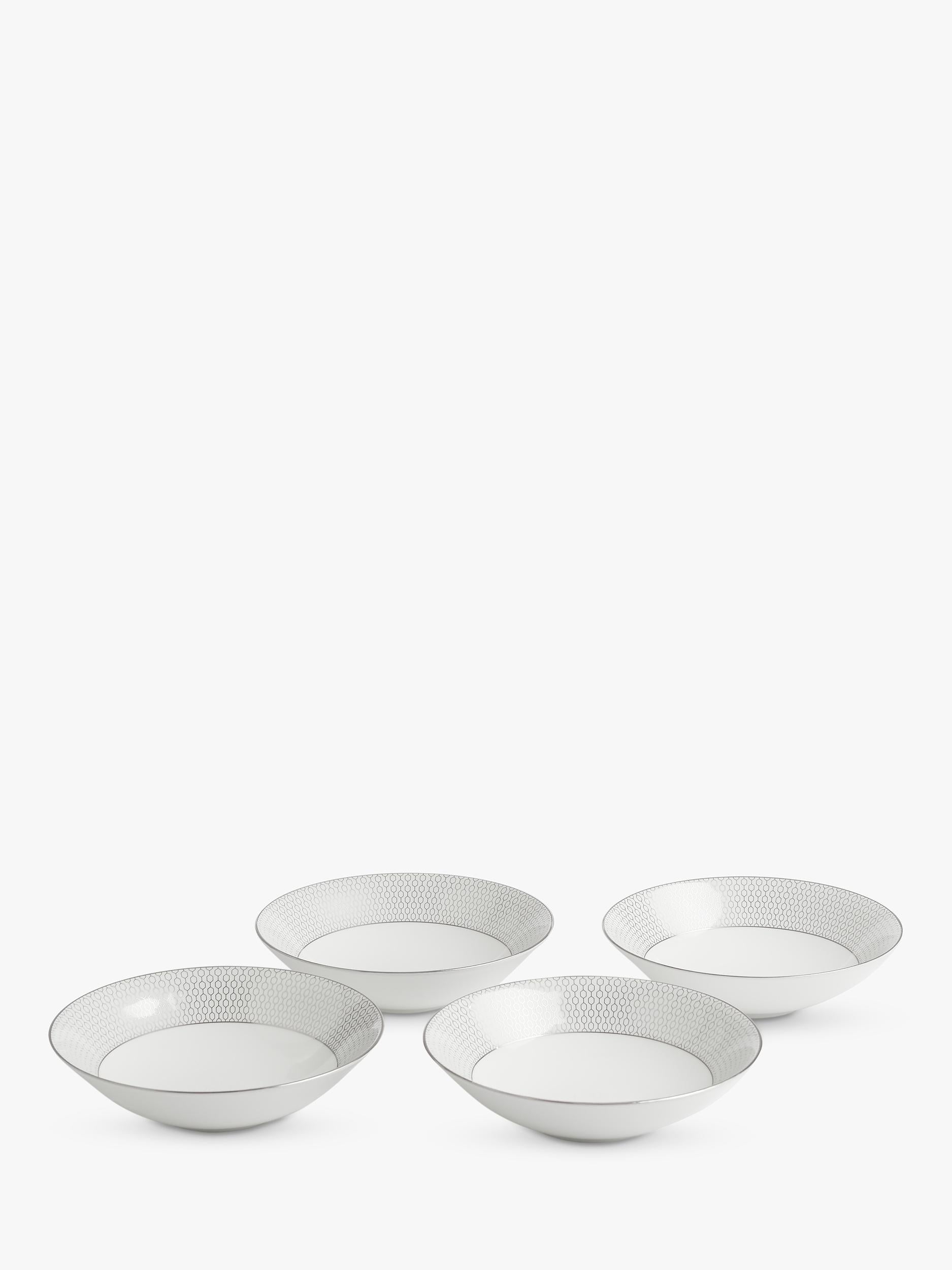 Wedgwood Gio Platinum dinnerware set 12 piece, imported from the UK