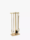 Ivyline brass fireside companion set 4 piece, imported from the UK
