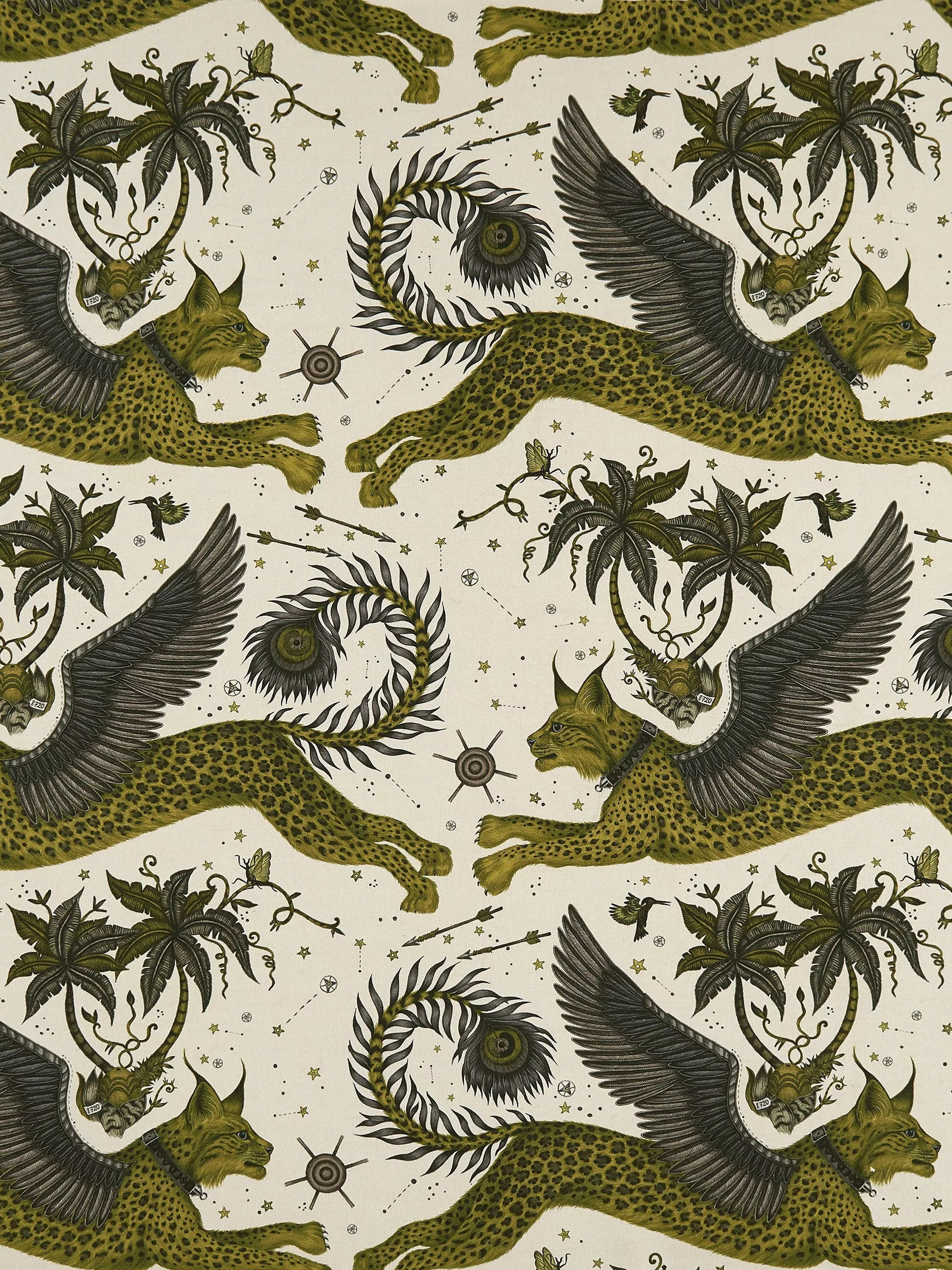 Clarke & Clarke Lynx cotton linen furnishing fabric (British brand)