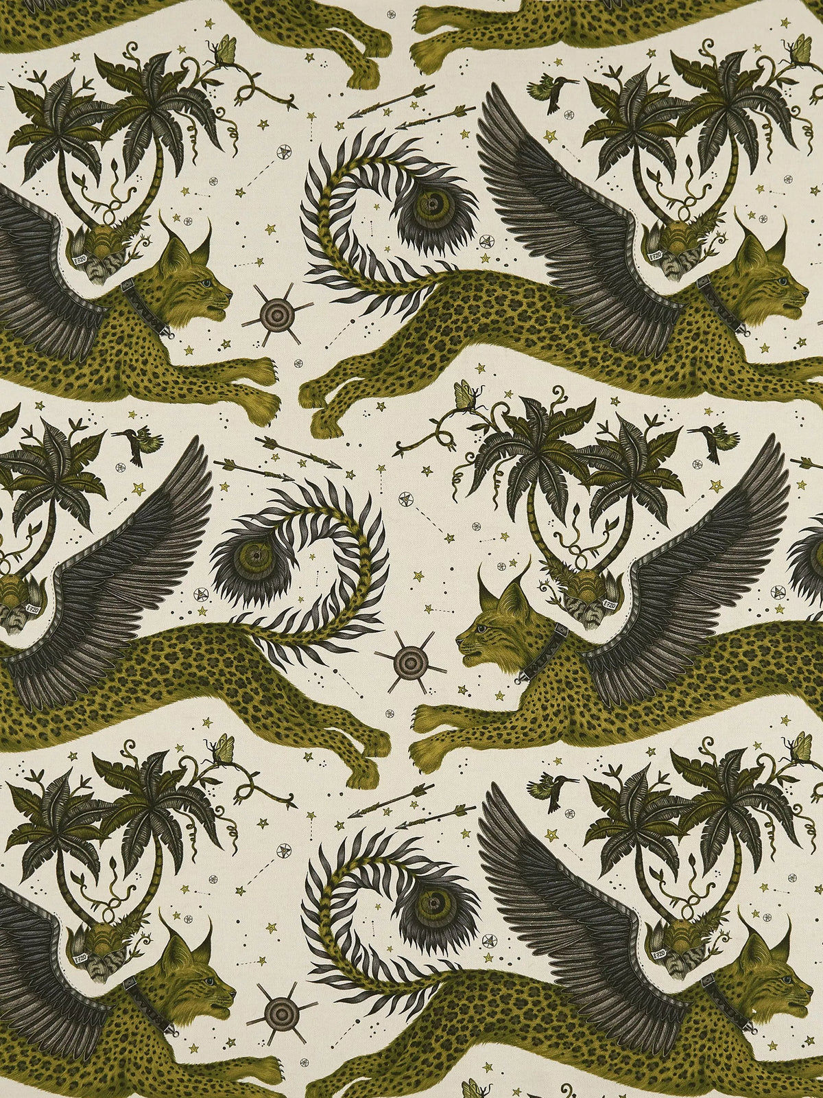 Clarke & Clarke Lynx cotton linen furnishing fabric (British brand)
