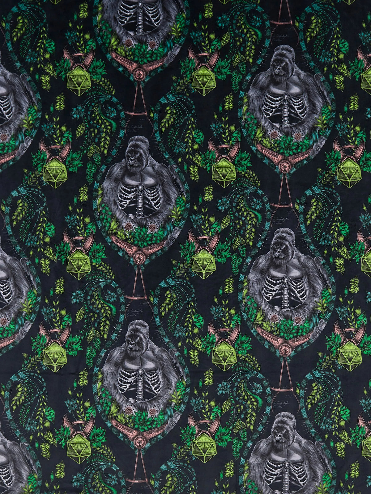 Clarke & Clarke Silverback velvet fabric in Charcoal - British product
