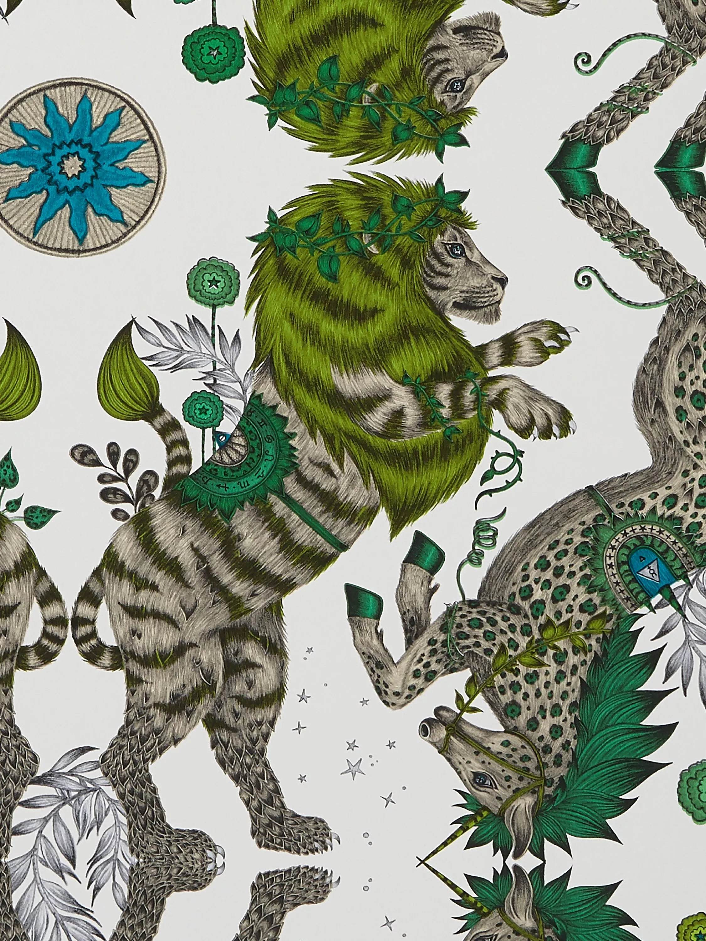 Clarke & Clarke Caspian wallpaper roll 10m x 52cm, imported from the UK