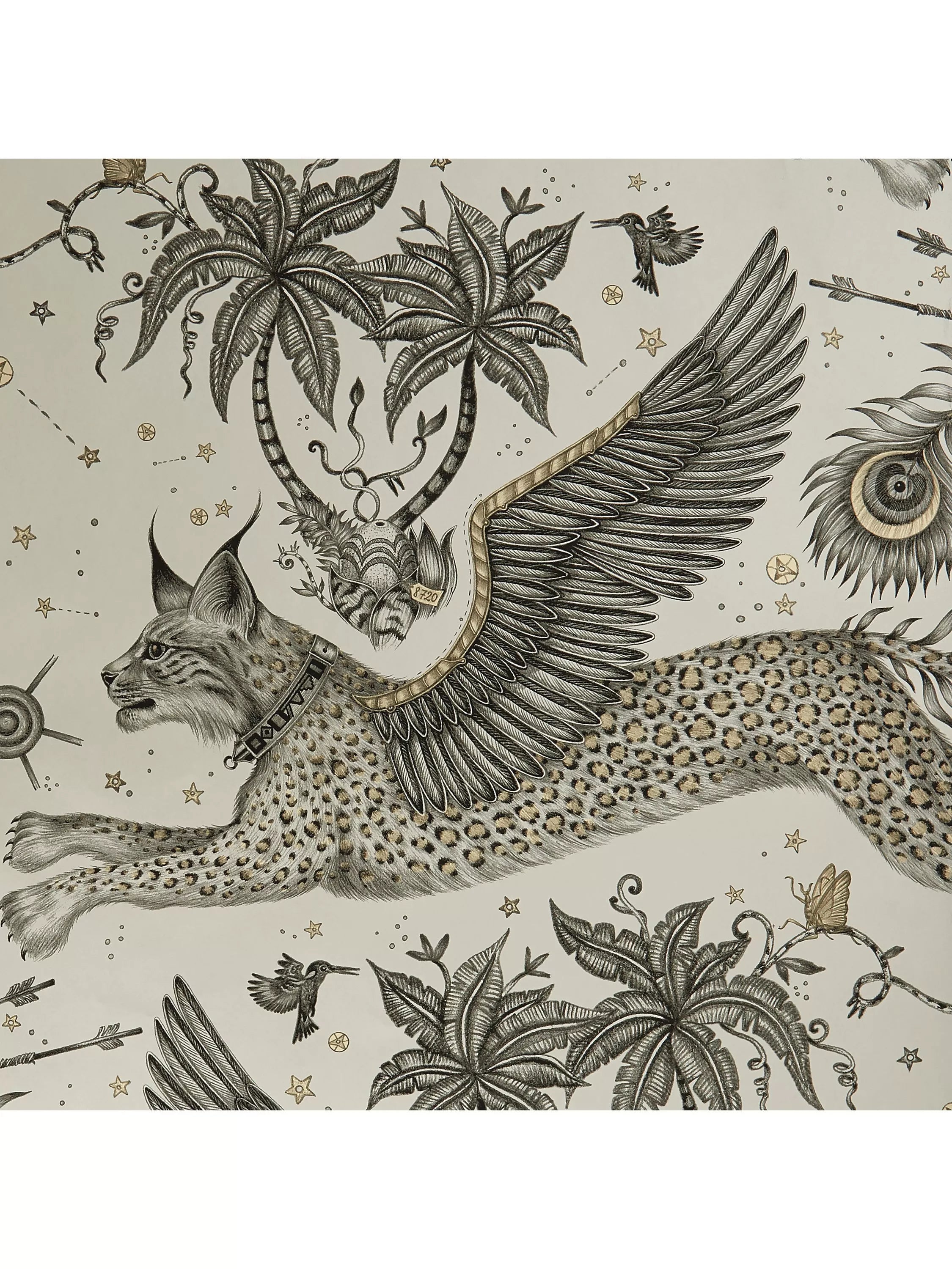 Clarke & Clarke Emma J. Shipley Lynx Wallpaper 10m x 52cm