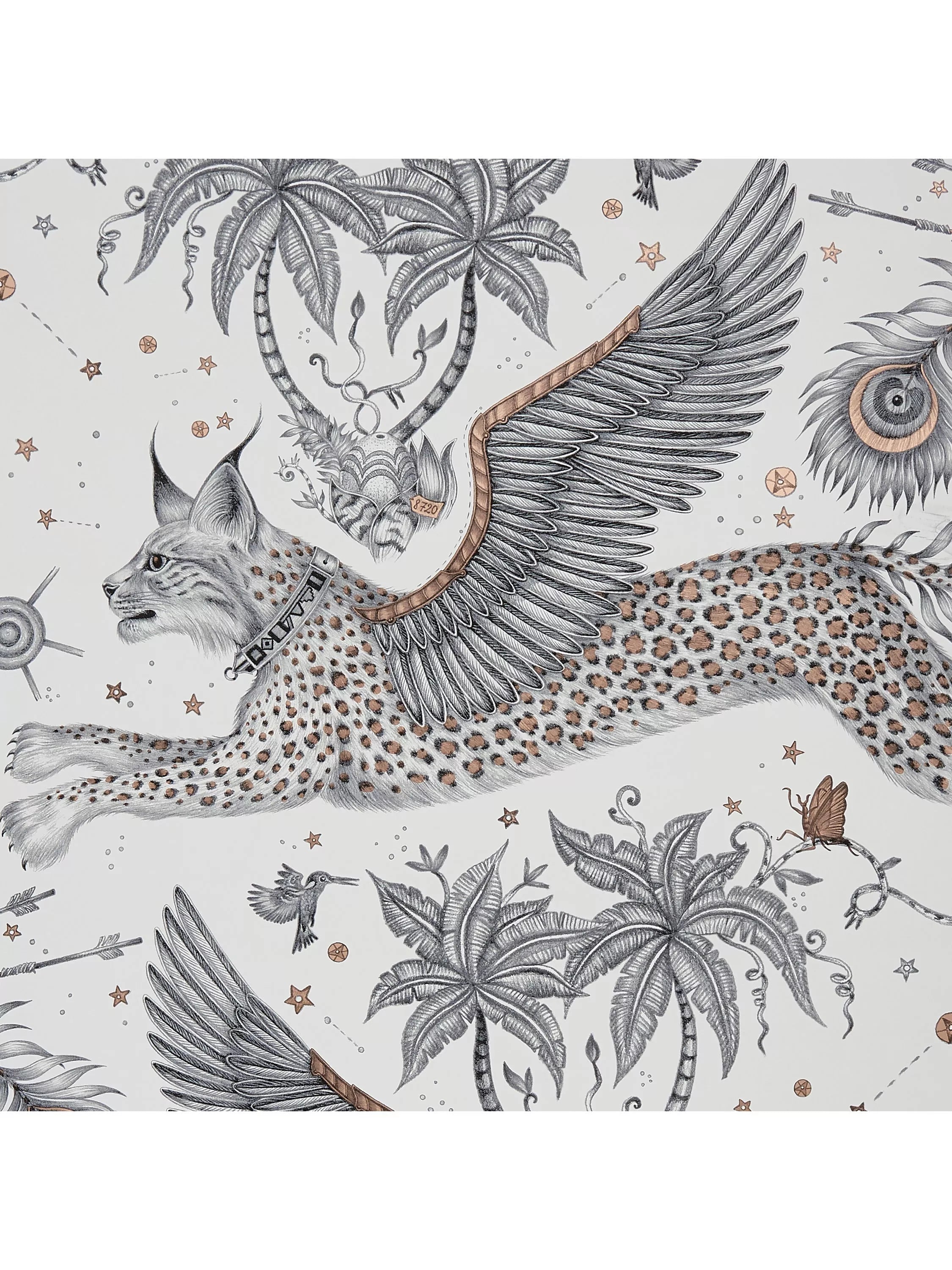 Clarke & Clarke Emma J. Shipley Lynx Wallpaper 10m x 52cm