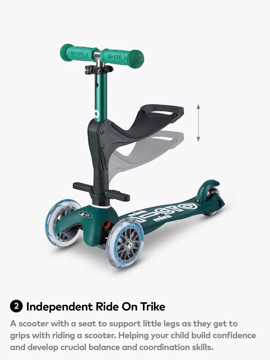 Micro Scooters 3-in-1 Mini Micro Deluxe green, UK version