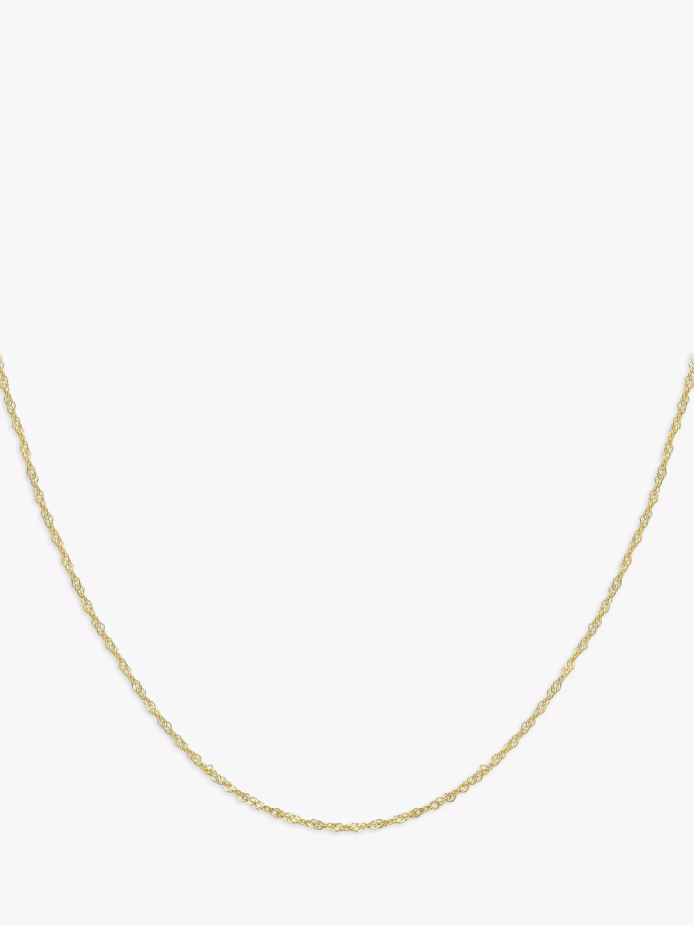 IBB 9ct yellow gold twist link chain necklace 16 inch, imported from the UK