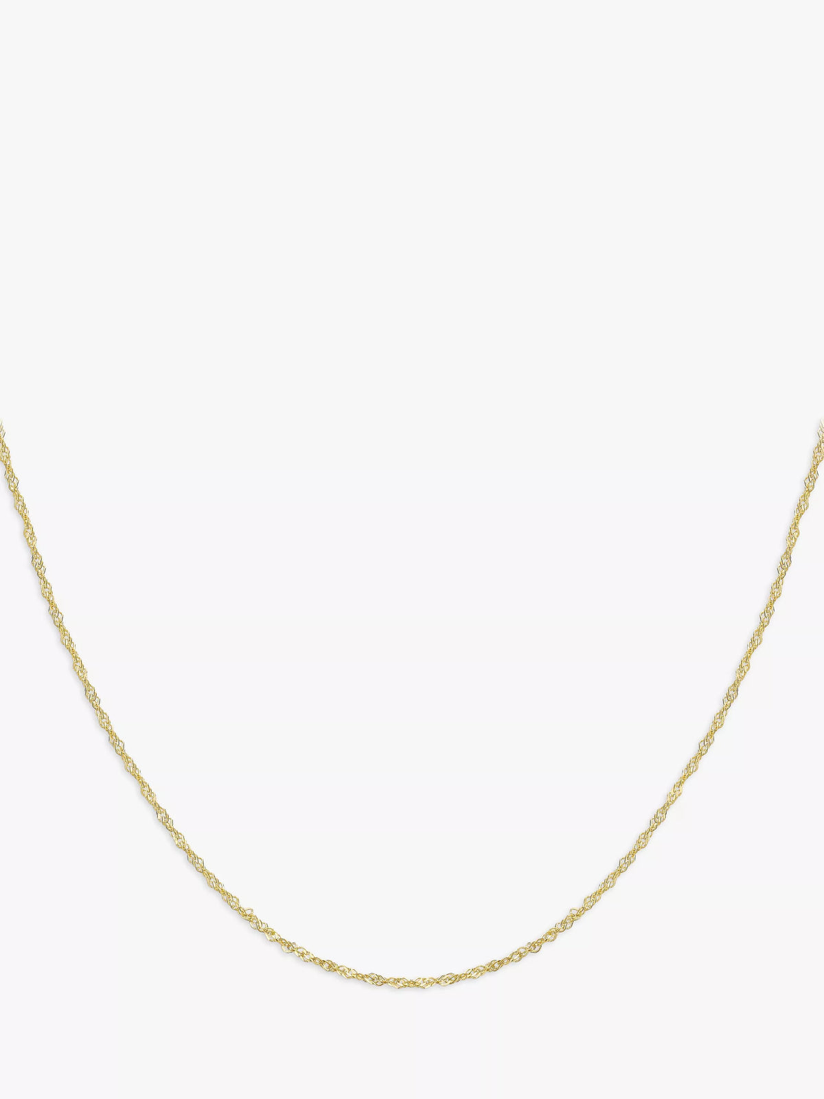 IBB 9ct yellow gold twist link chain necklace 16 inch, imported from the UK